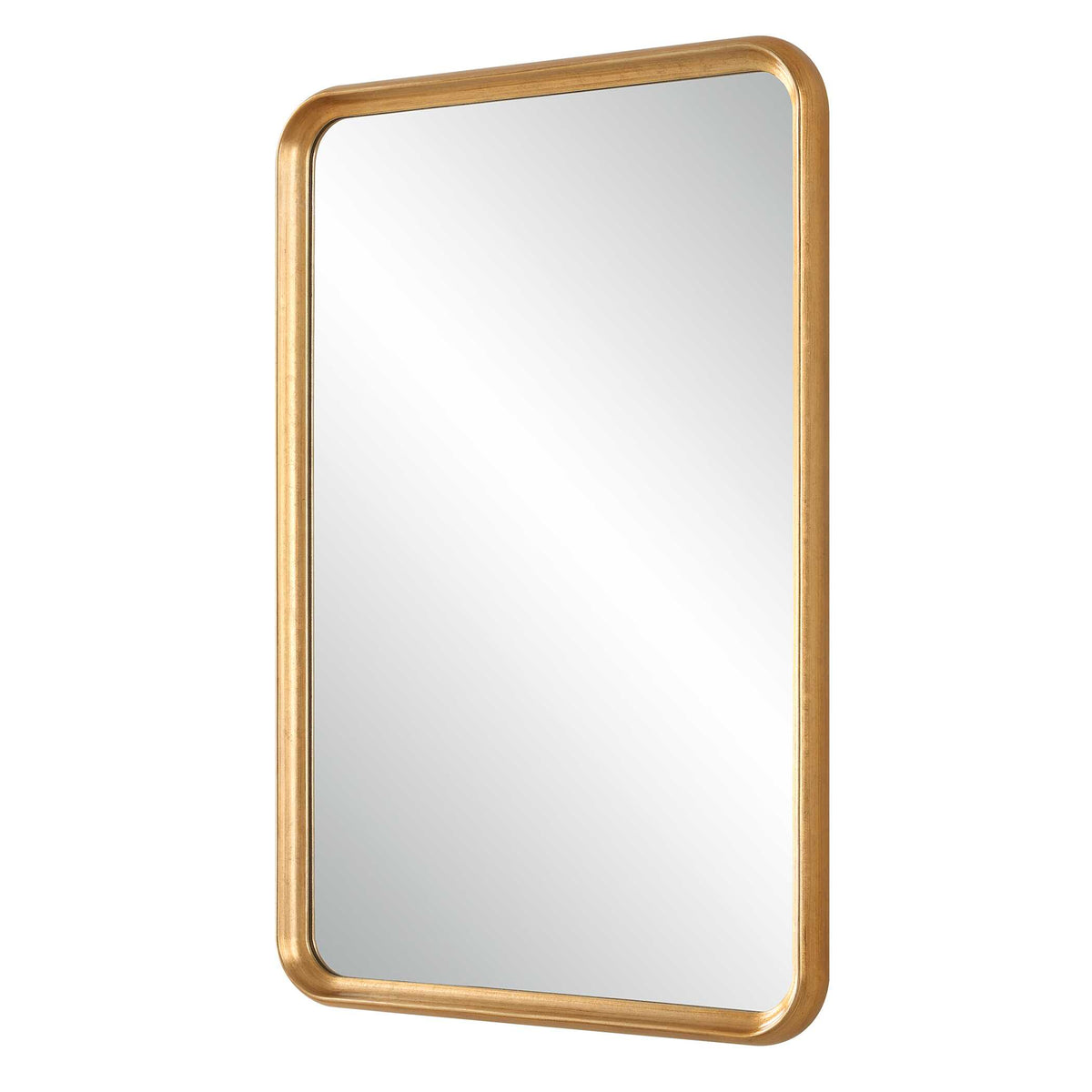 Eleron Rectangular Champagne Wood Wall Mirror