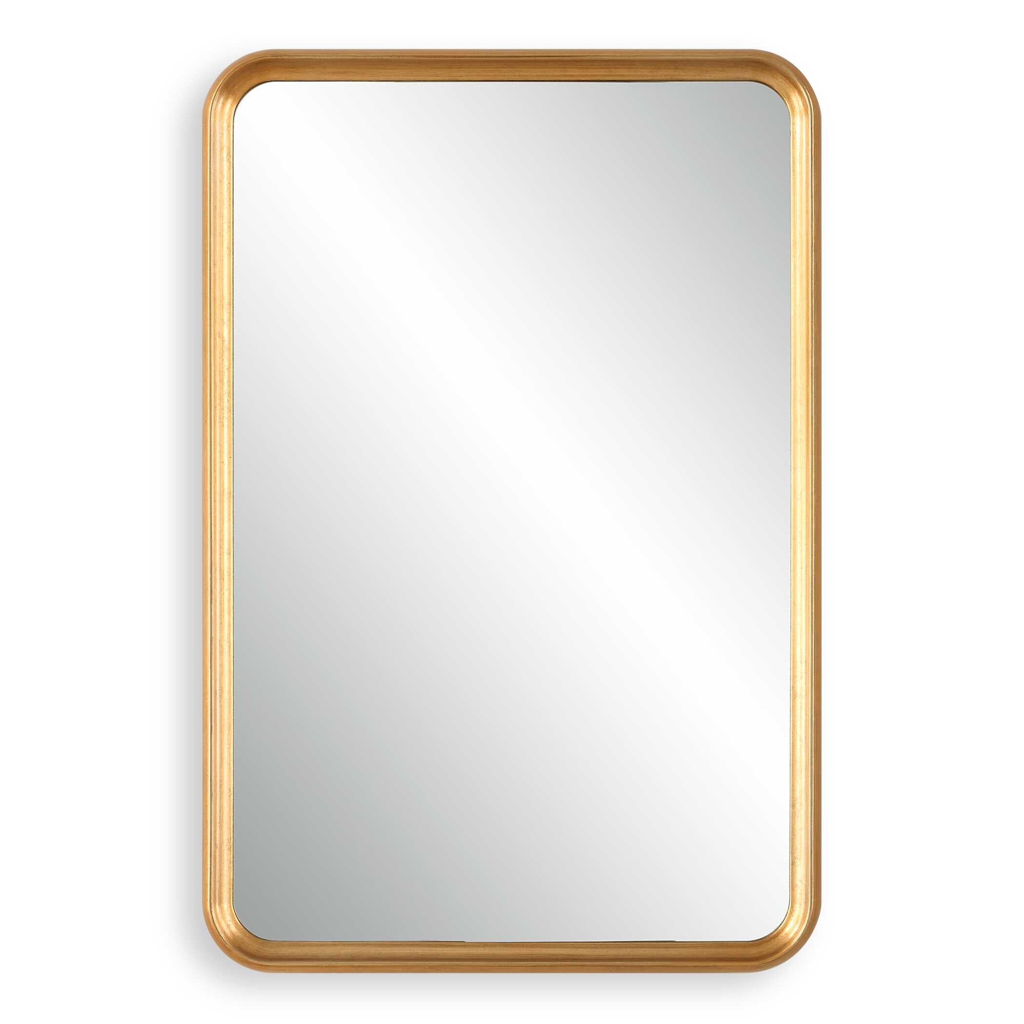 Eleron Rectangular Champagne Wood Wall Mirror