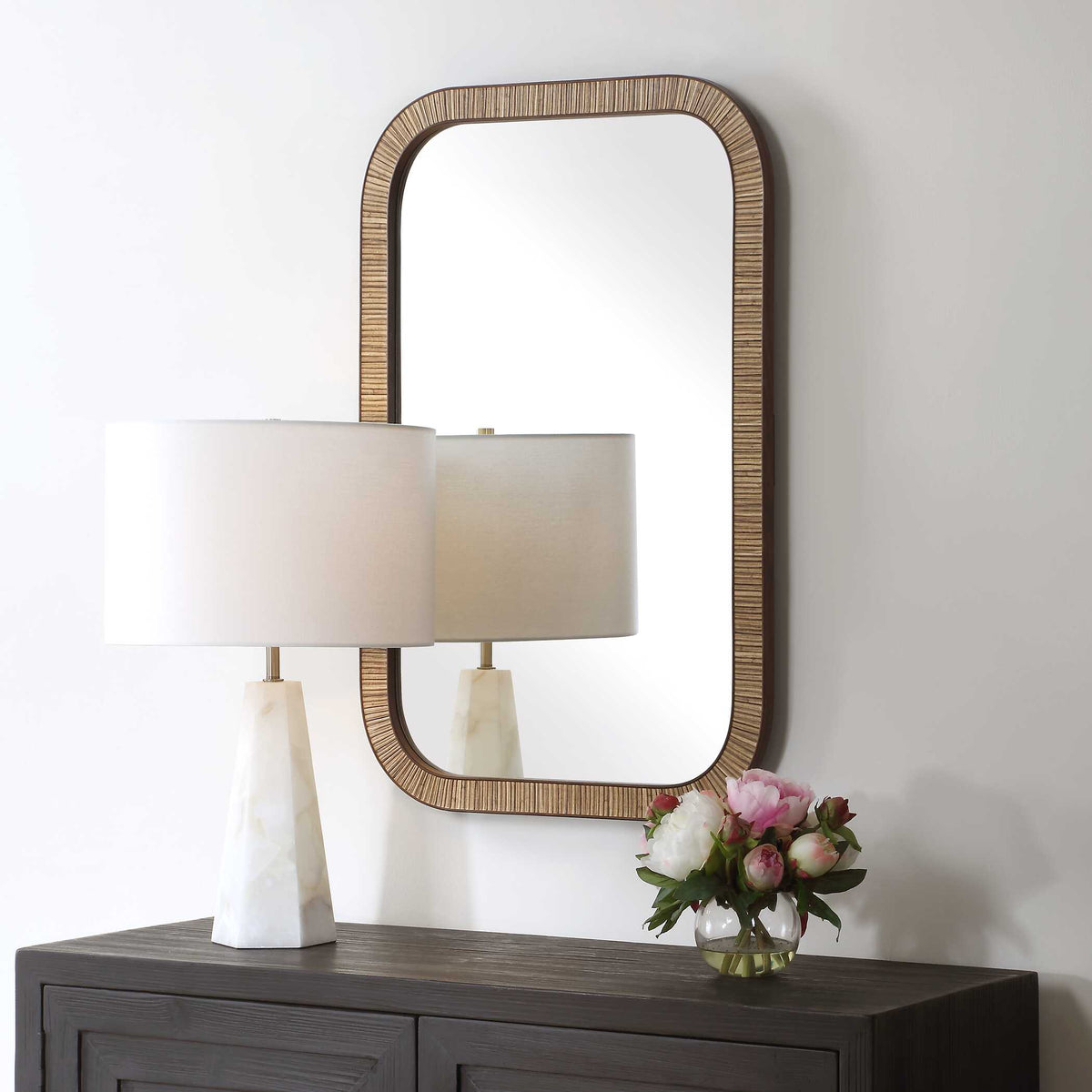Fairholm Rectangular Natural Rattan Wall Mirror