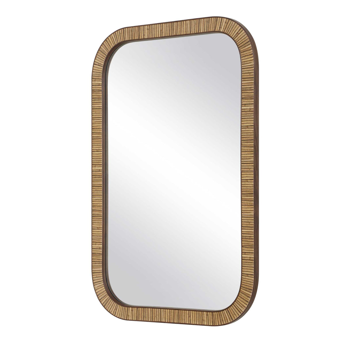 Fairholm Rectangular Natural Rattan Wall Mirror