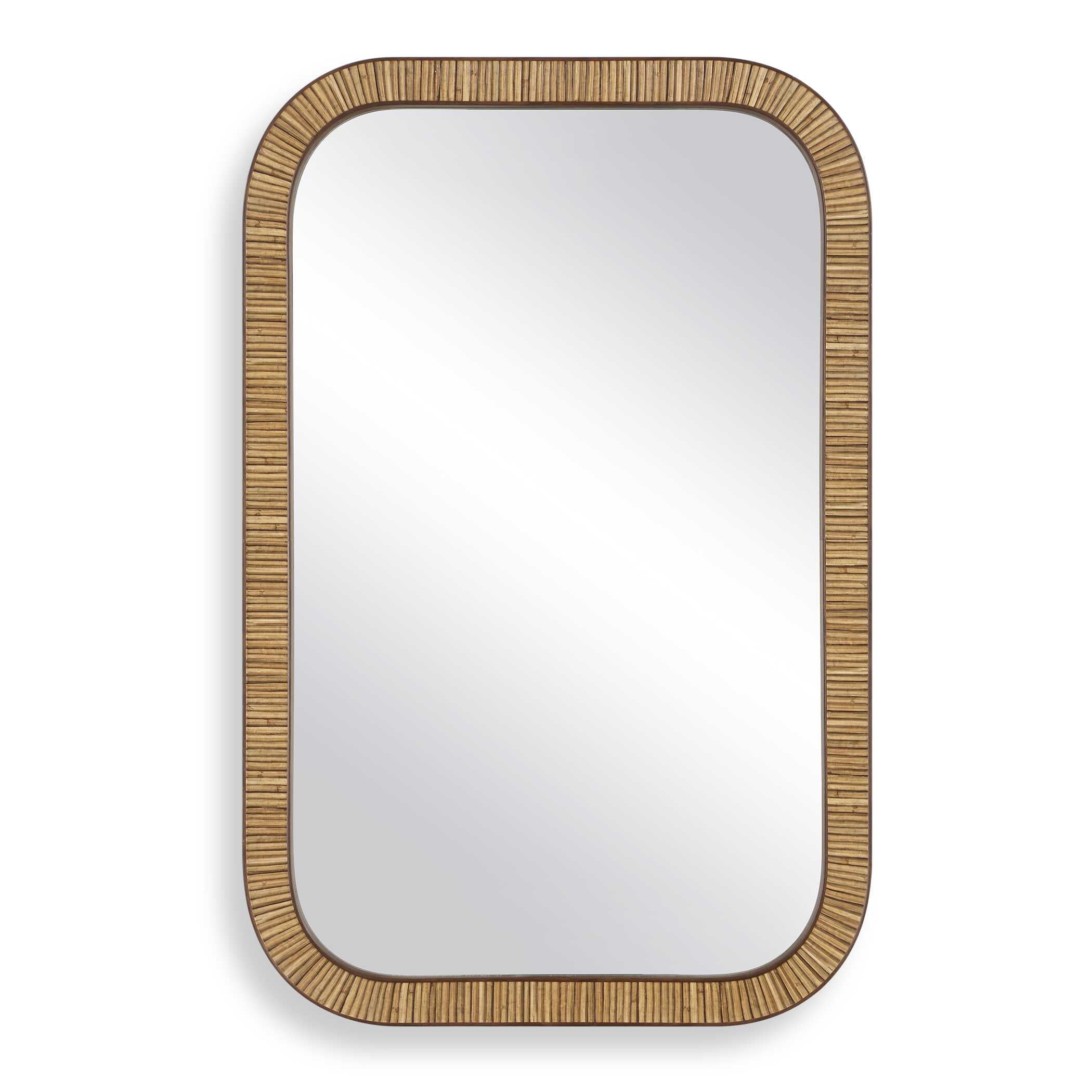 Fairholm Rectangular Natural Rattan Wall Mirror
