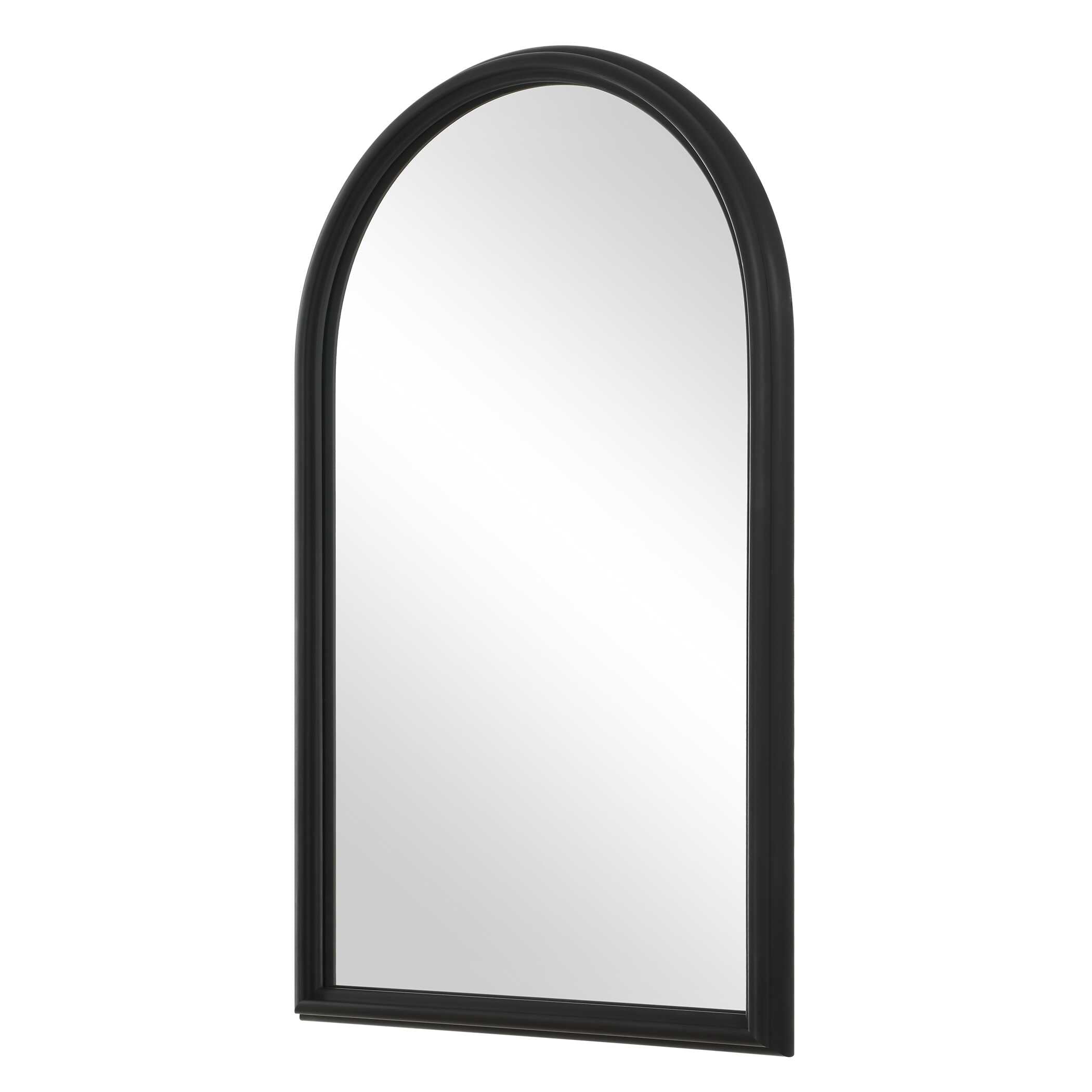 Havenridge Arched Black Wall Mirror