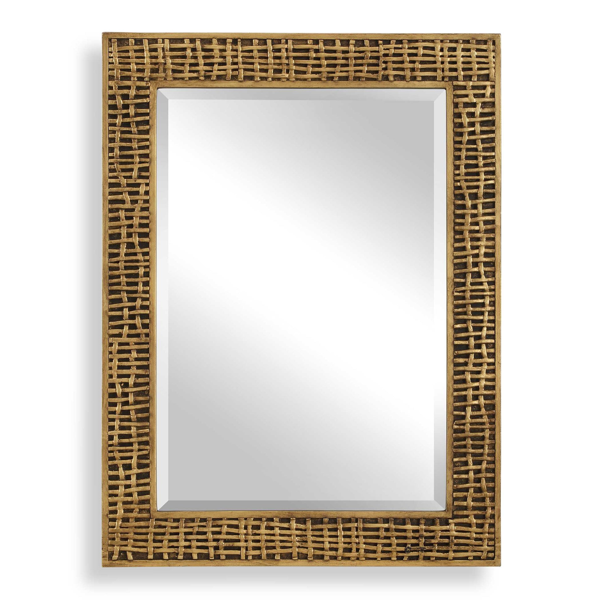 Uttermost Woven In Time Gold Mirror