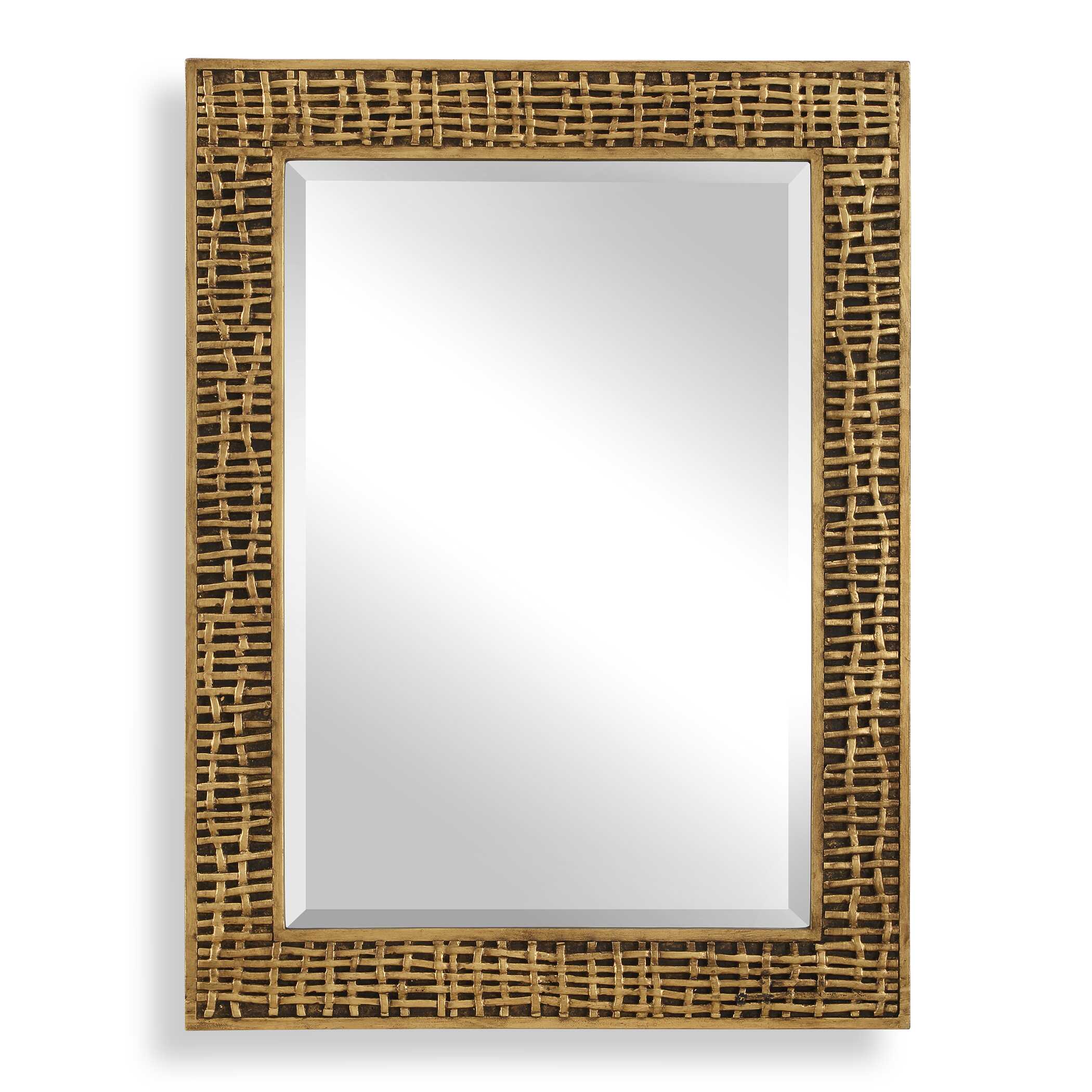 Uttermost Woven In Time Gold Mirror