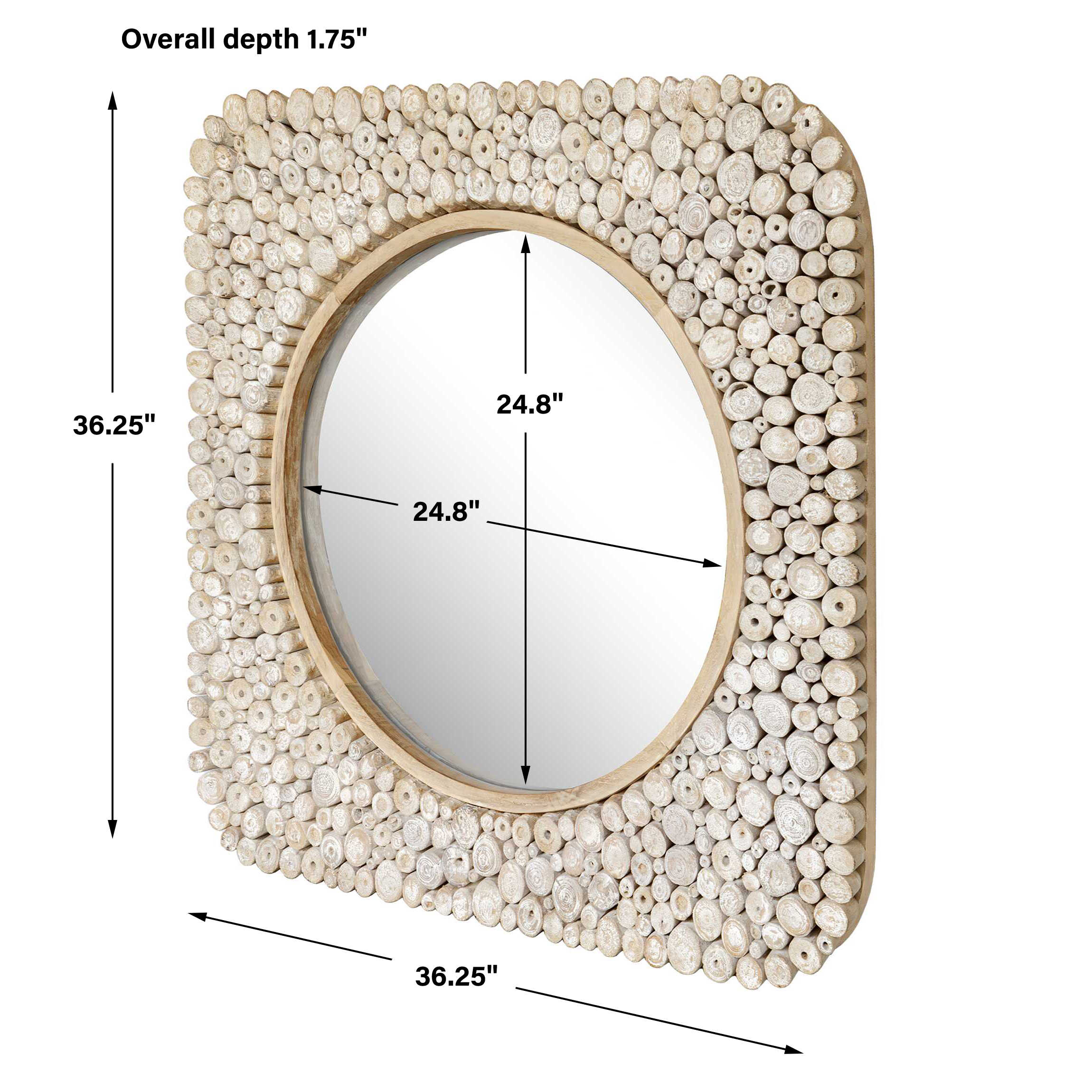 Uttermost Merak Teak Mosaic Mirror