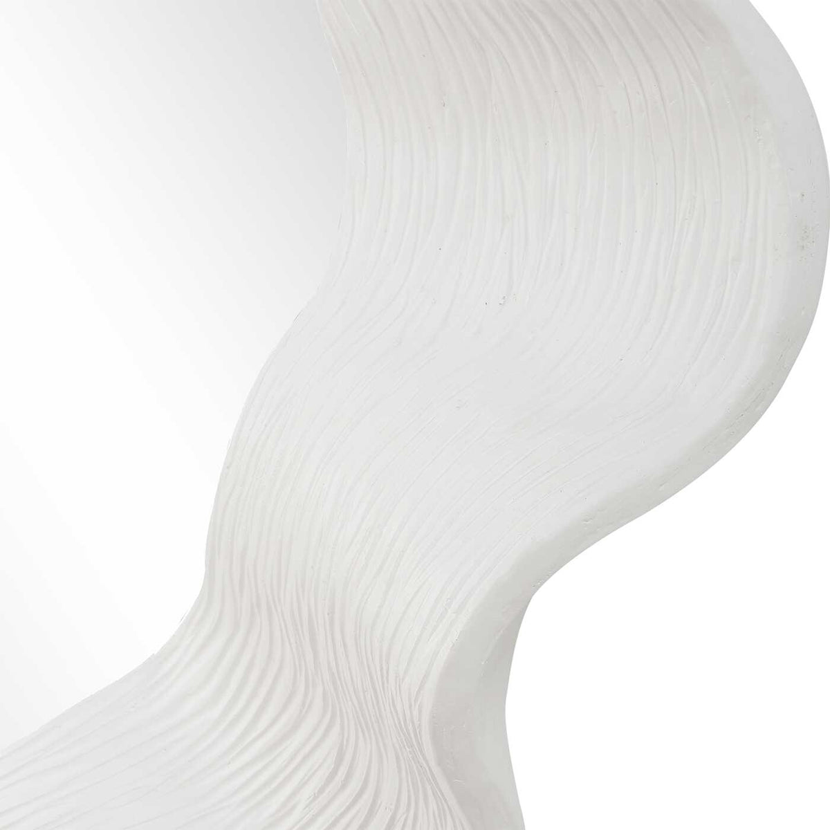 Uttermost Wave Length Round White Mirror
