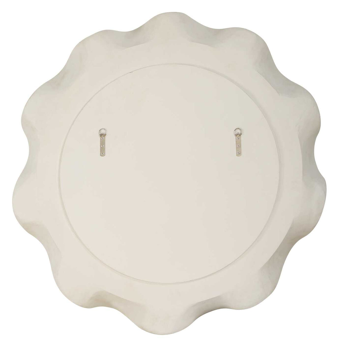 Uttermost Wave Length Round White Mirror