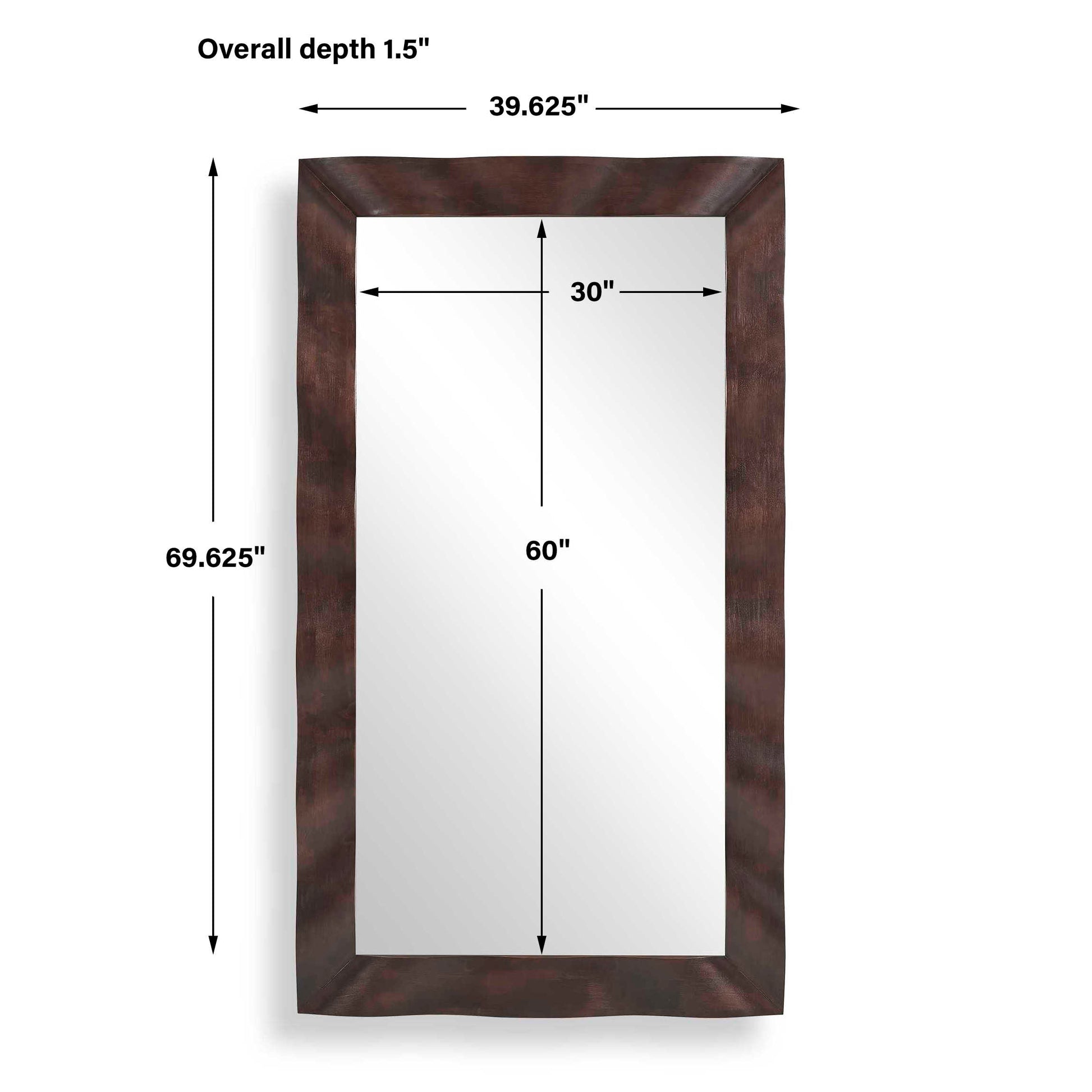 Uttermost Wrinkle Wavy Wood Mirror