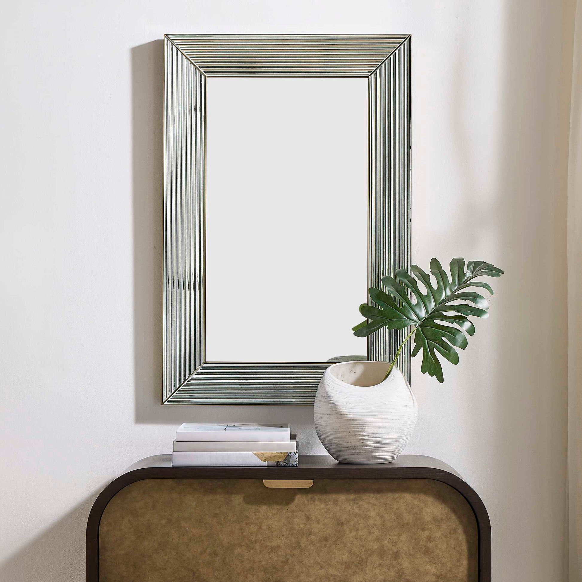 Uttermost Illuminate Antique Brass Mirror