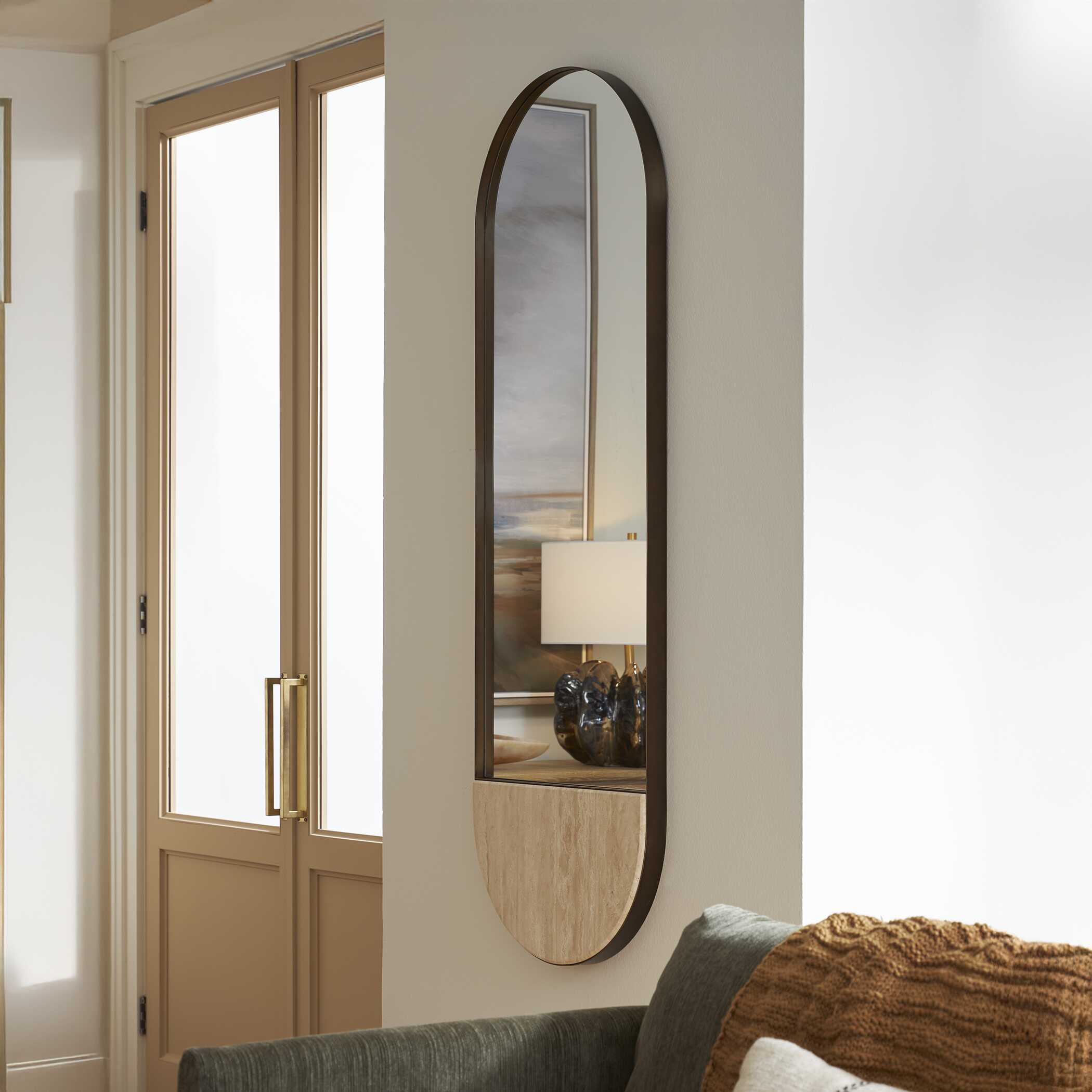 Uttermost Russo Travertine Tall Oval Mirror