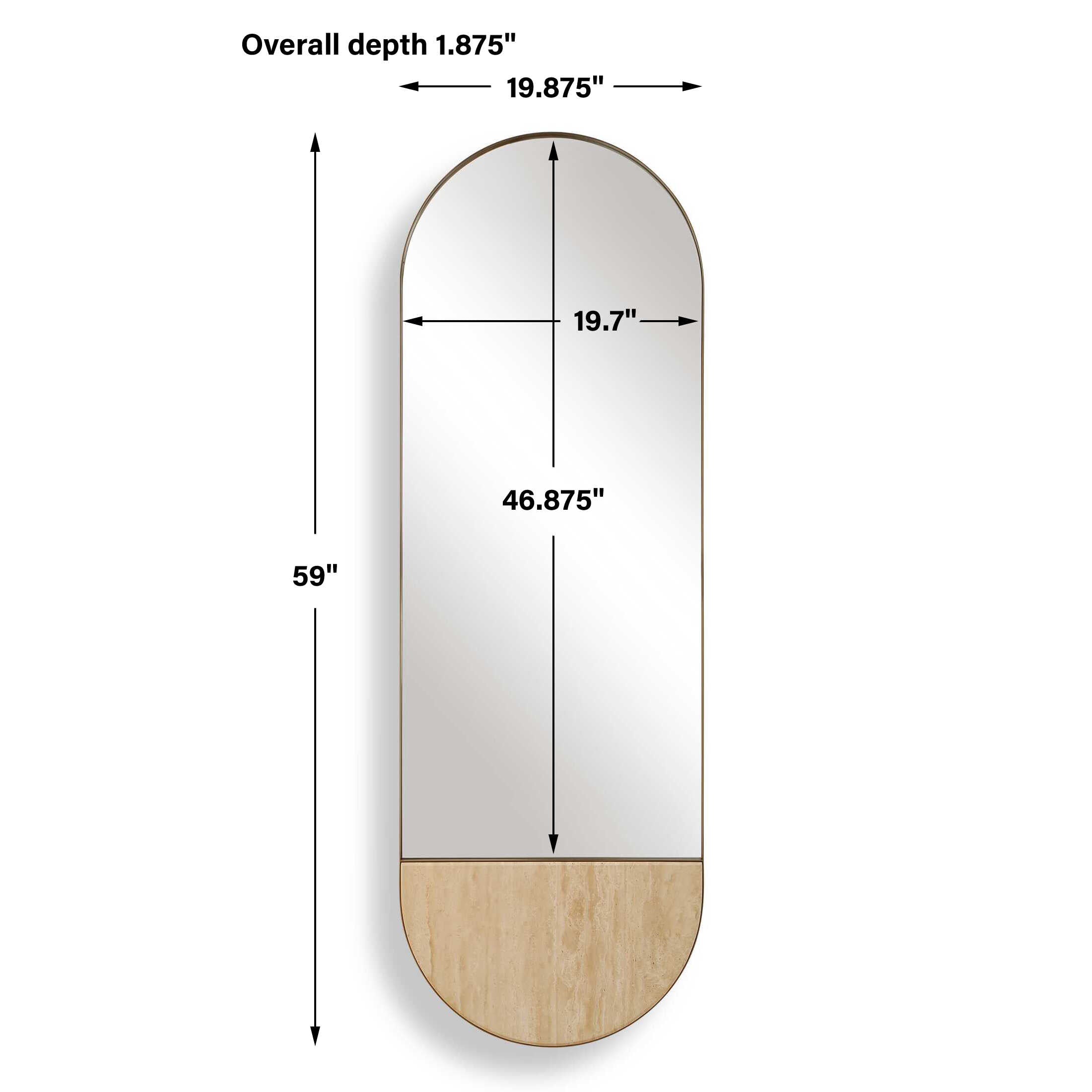 Uttermost Russo Travertine Tall Oval Mirror