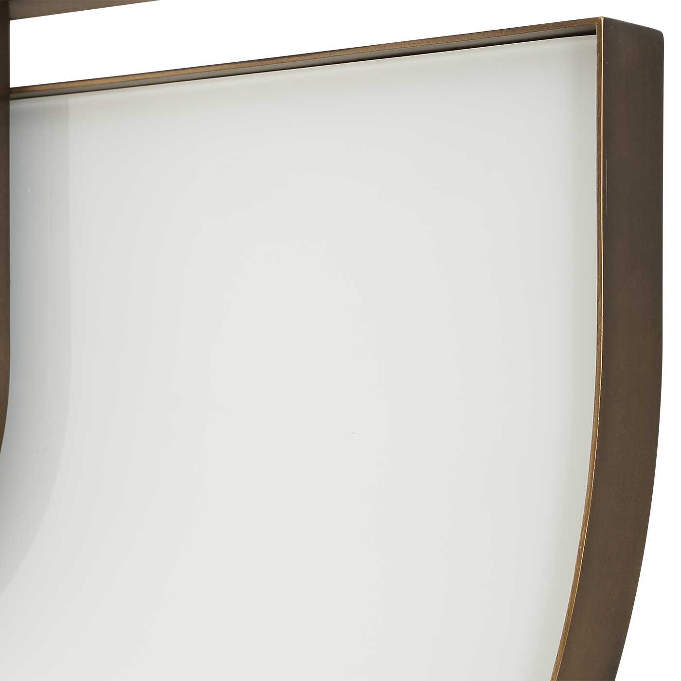 Uttermost Encase Modern White Oval Mirror