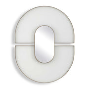 Uttermost Encase Modern White Oval Mirror