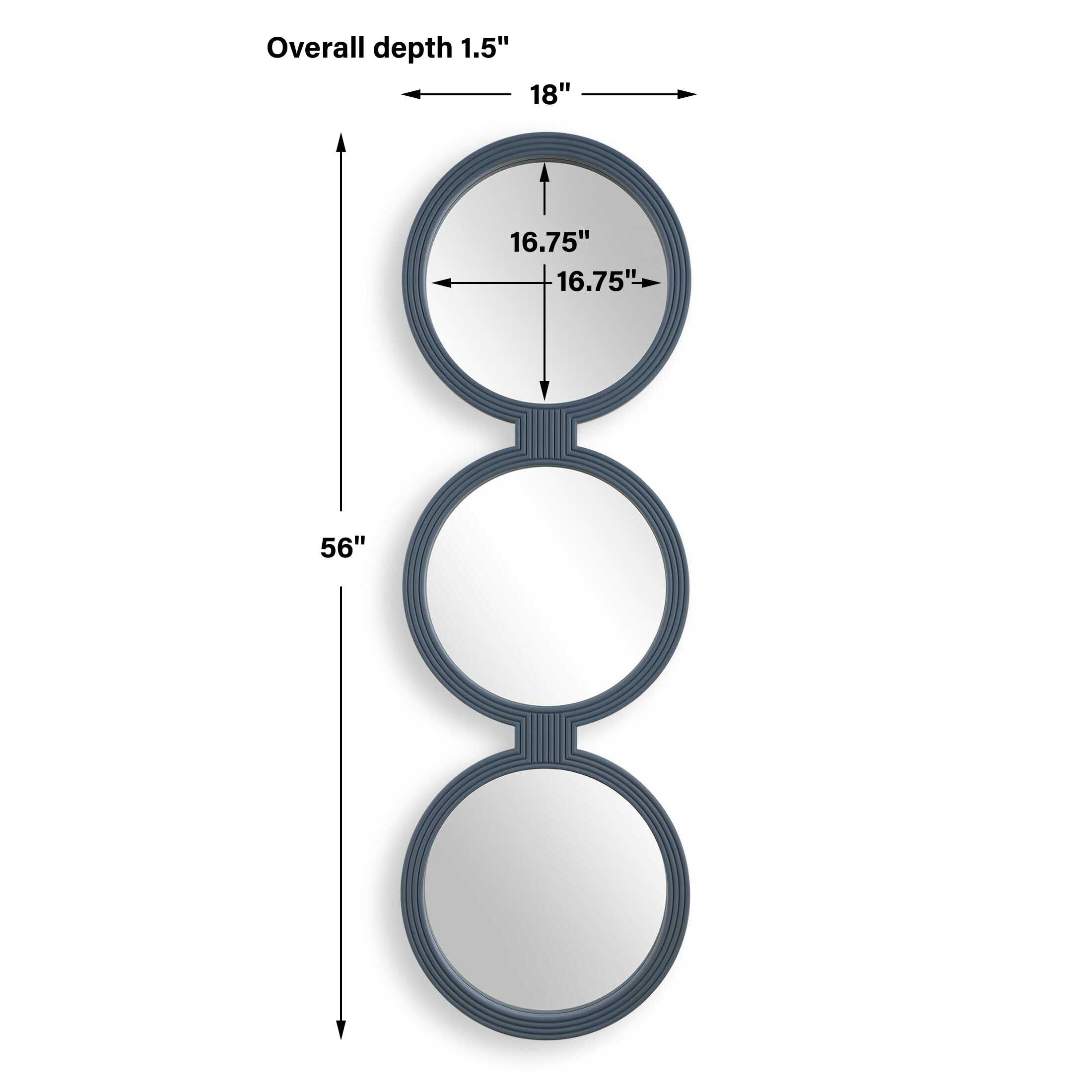 Uttermost Going In Circles Blue Gray Mirror