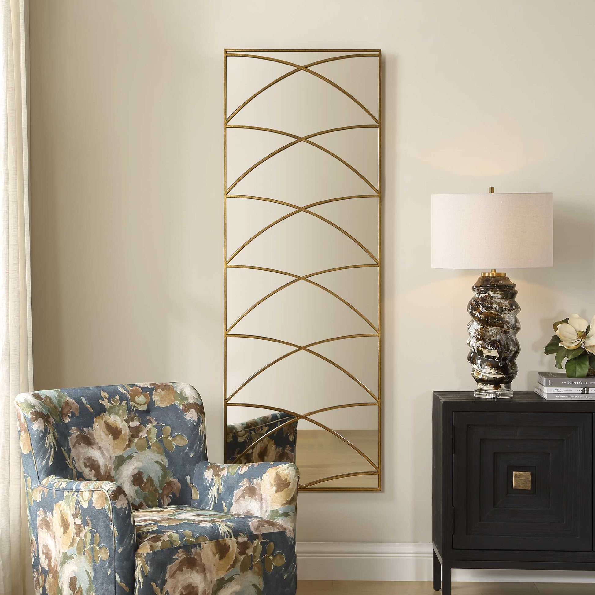 Uttermost Crossed Up Gold Full Length Mirror