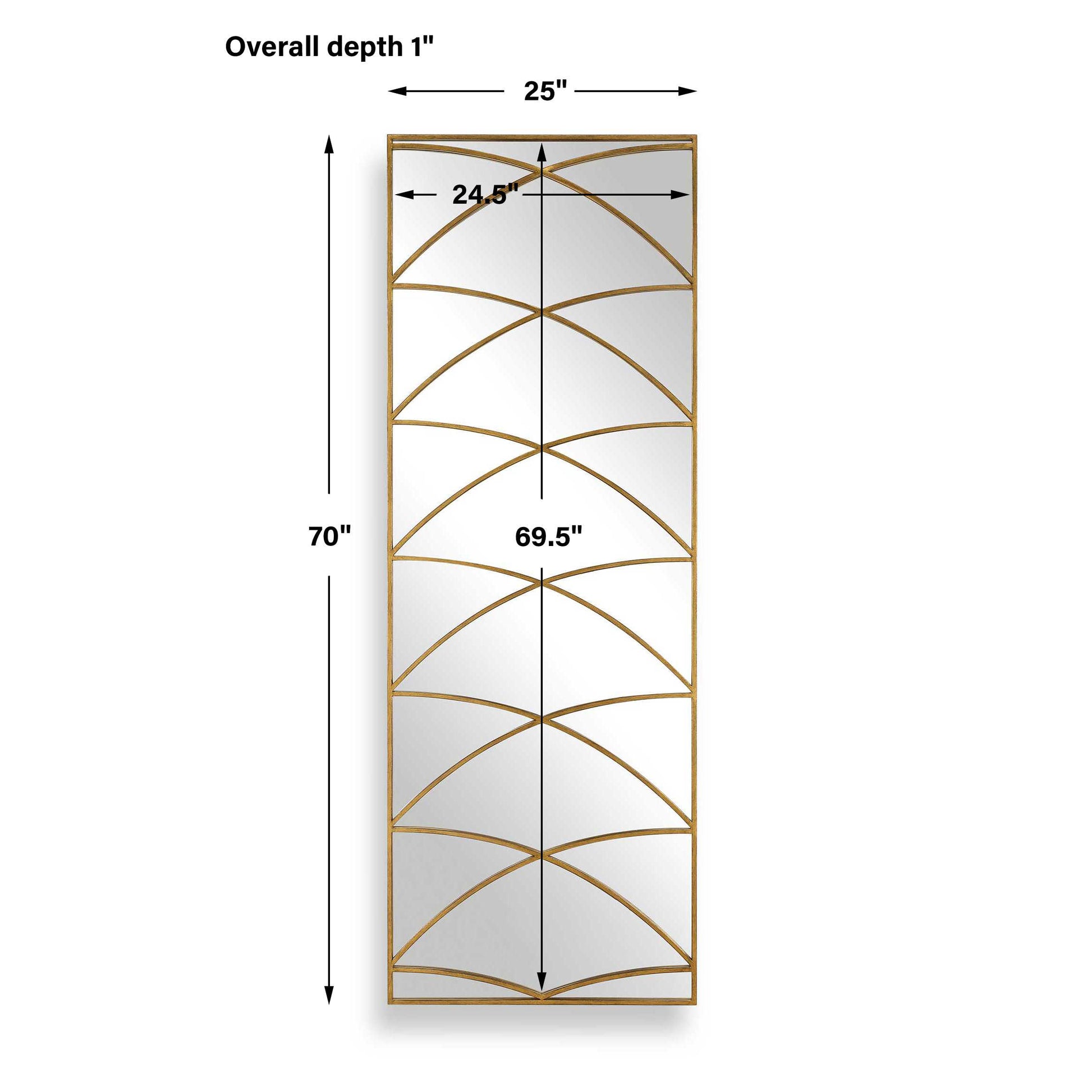 Uttermost Crossed Up Gold Full Length Mirror
