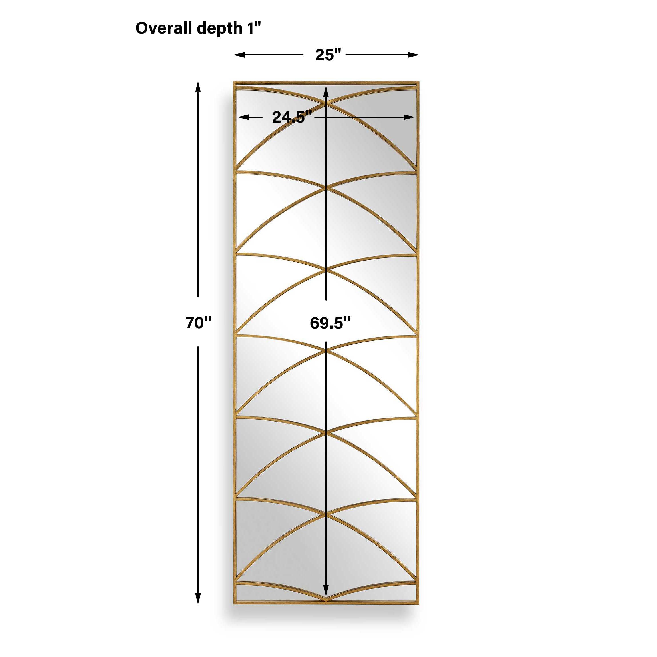 Uttermost Crossed Up Gold Full Length Mirror