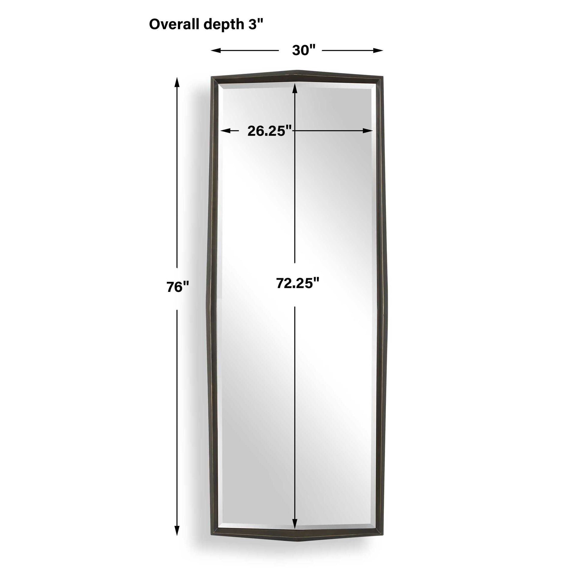 Uttermost On Point Tall Bronze Mirror
