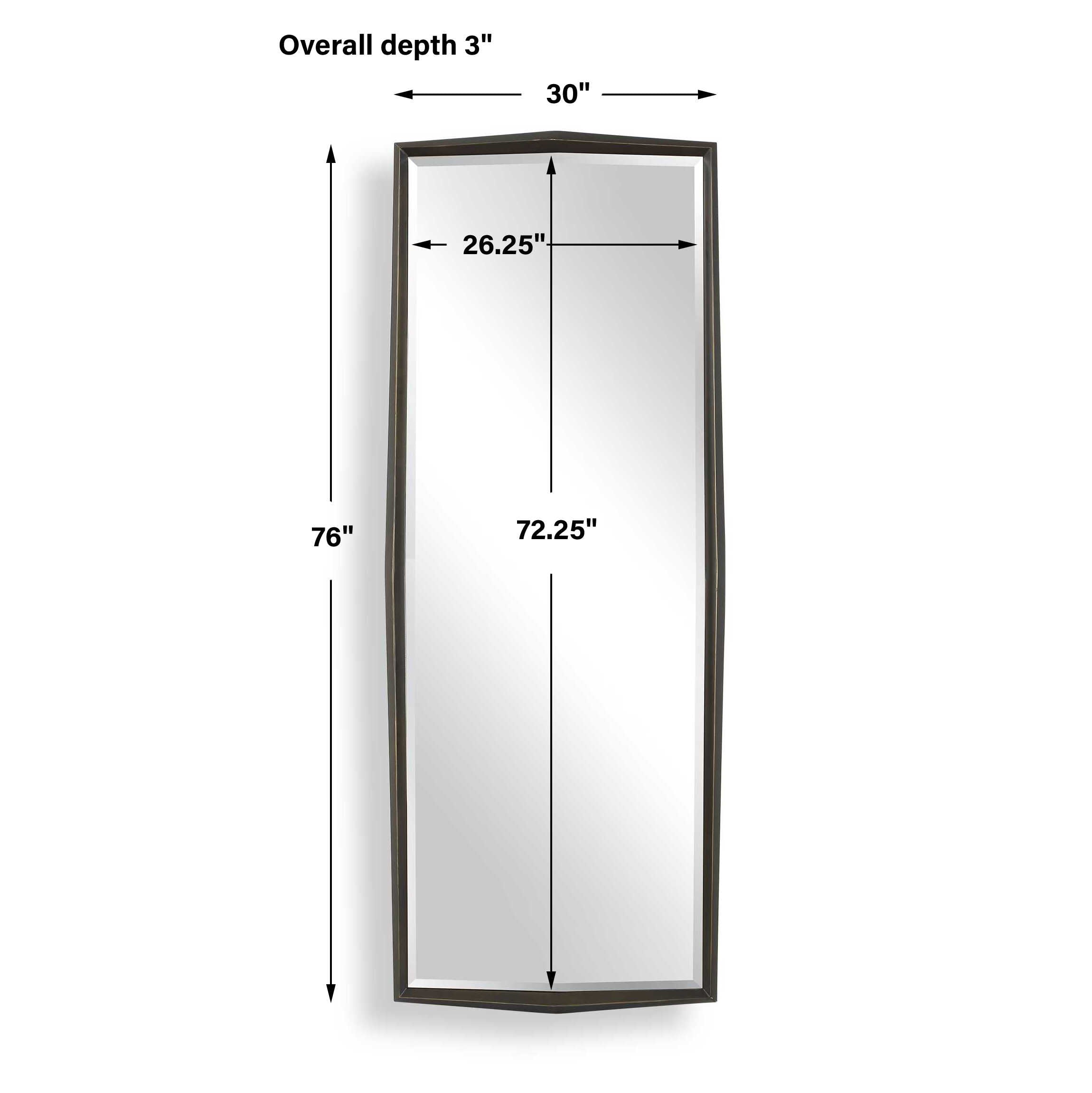 Uttermost On Point Tall Bronze Mirror