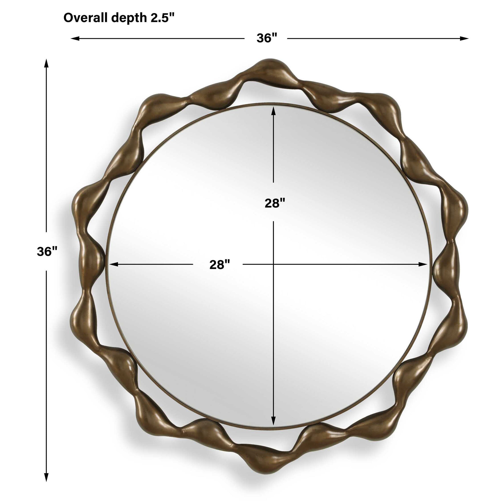 Uttermost Remolino Round Bronze Mirror