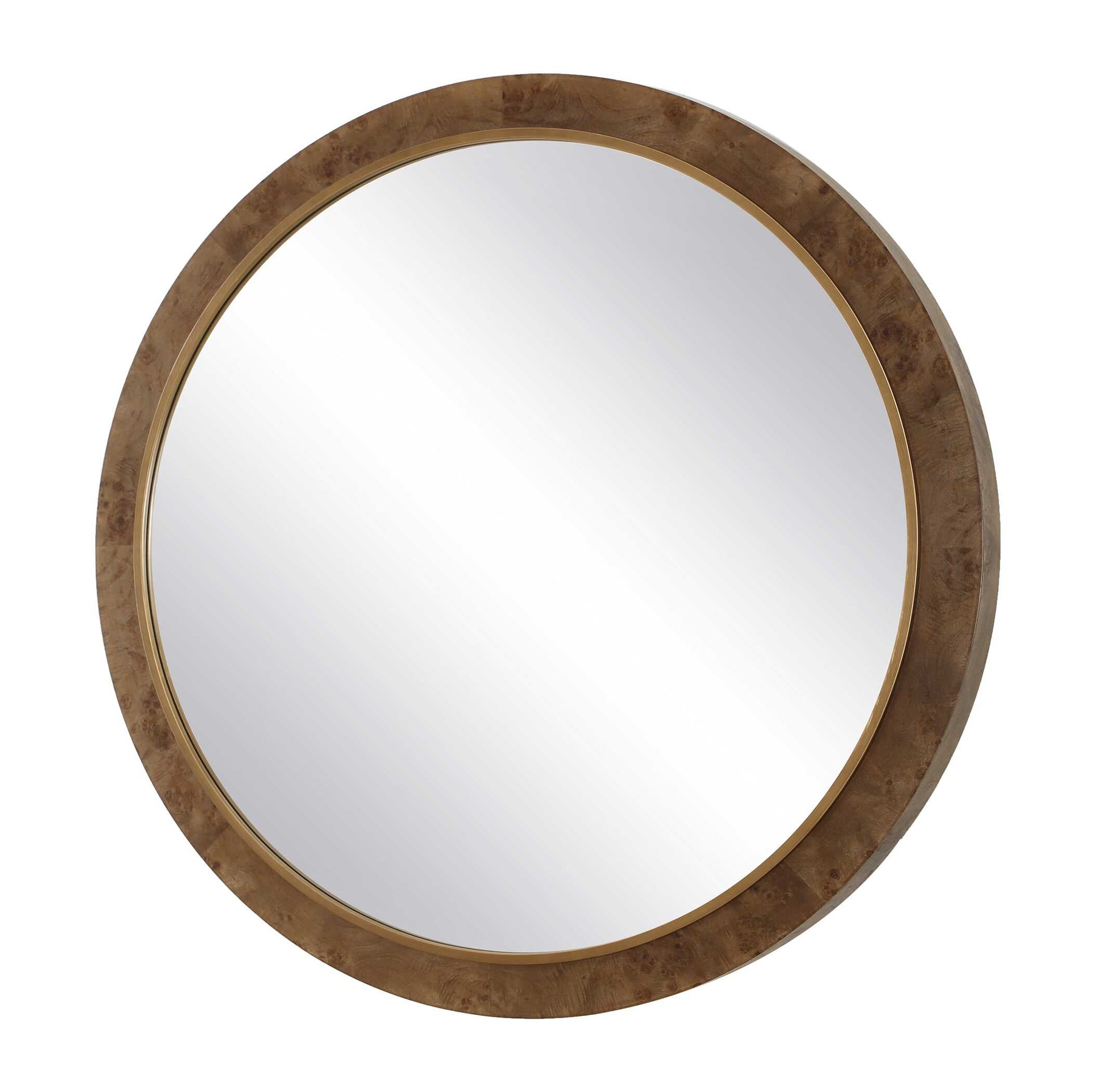 Uttermost Cleveland Round Burl Wood Mirror