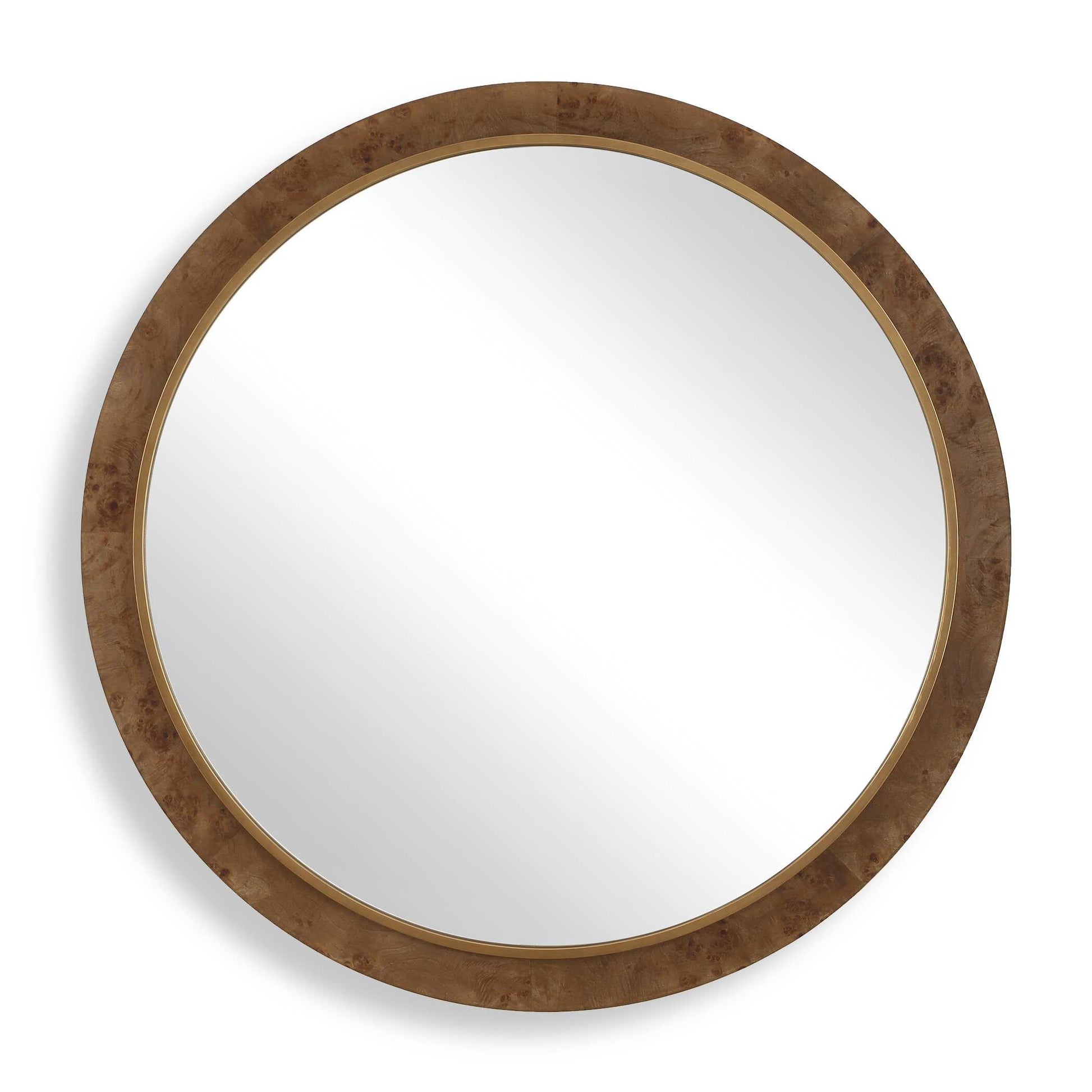 Uttermost Cleveland Round Burl Wood Mirror