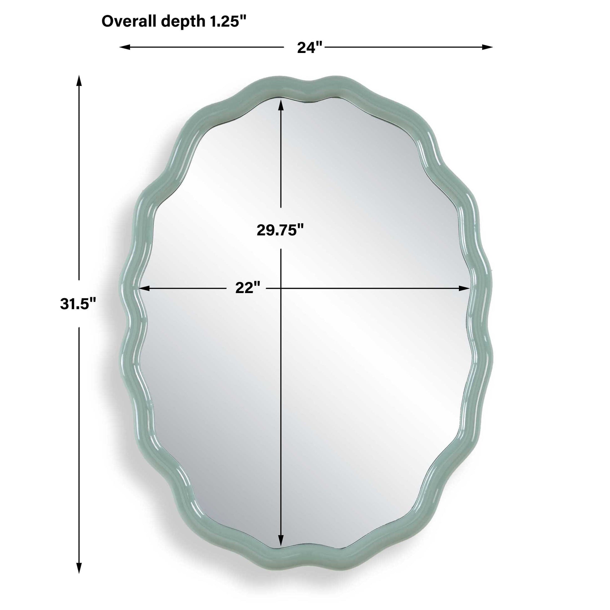 Uttermost Isly Robin's Egg Blue Oval Mirror