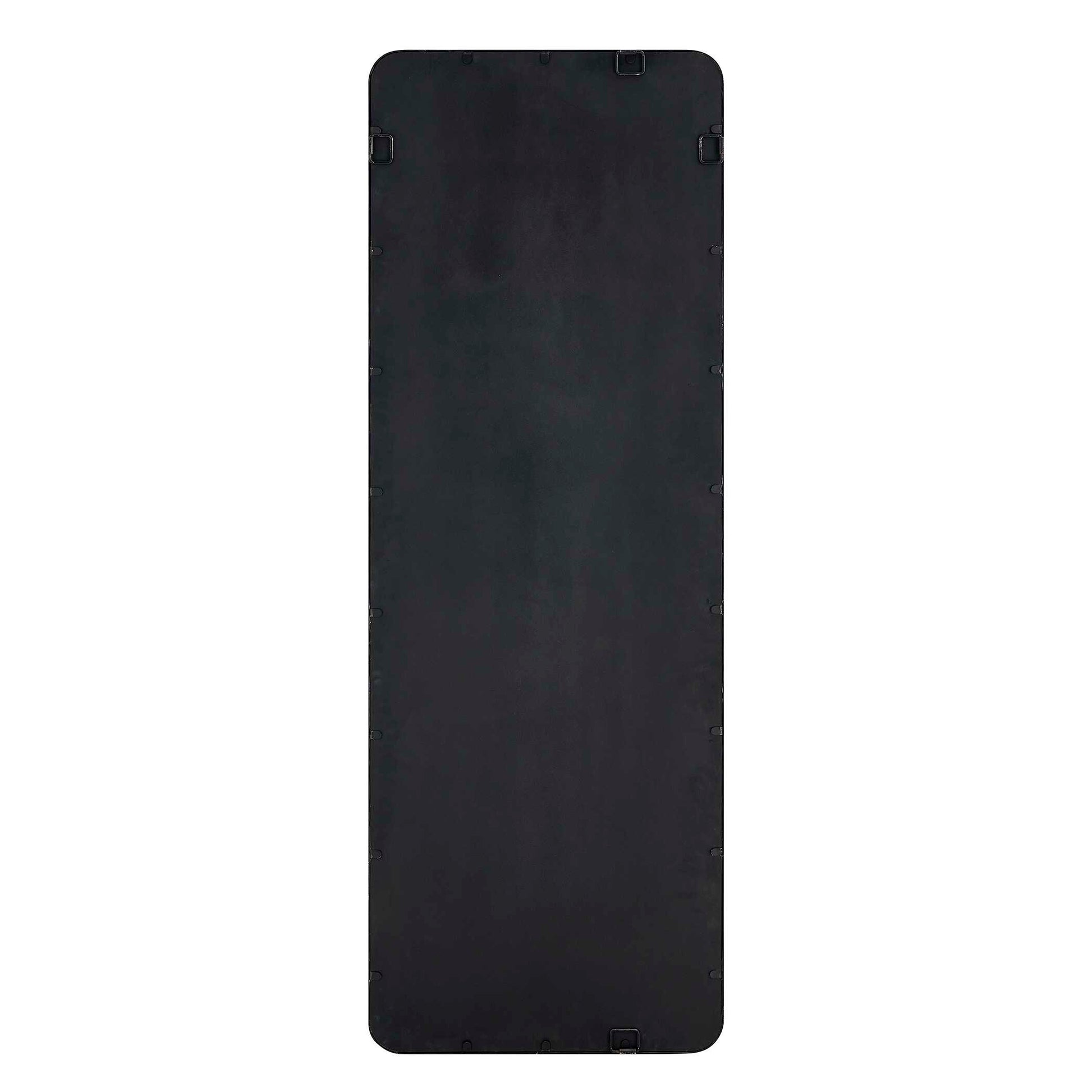 Joric Round Satin Black Wall Mirror