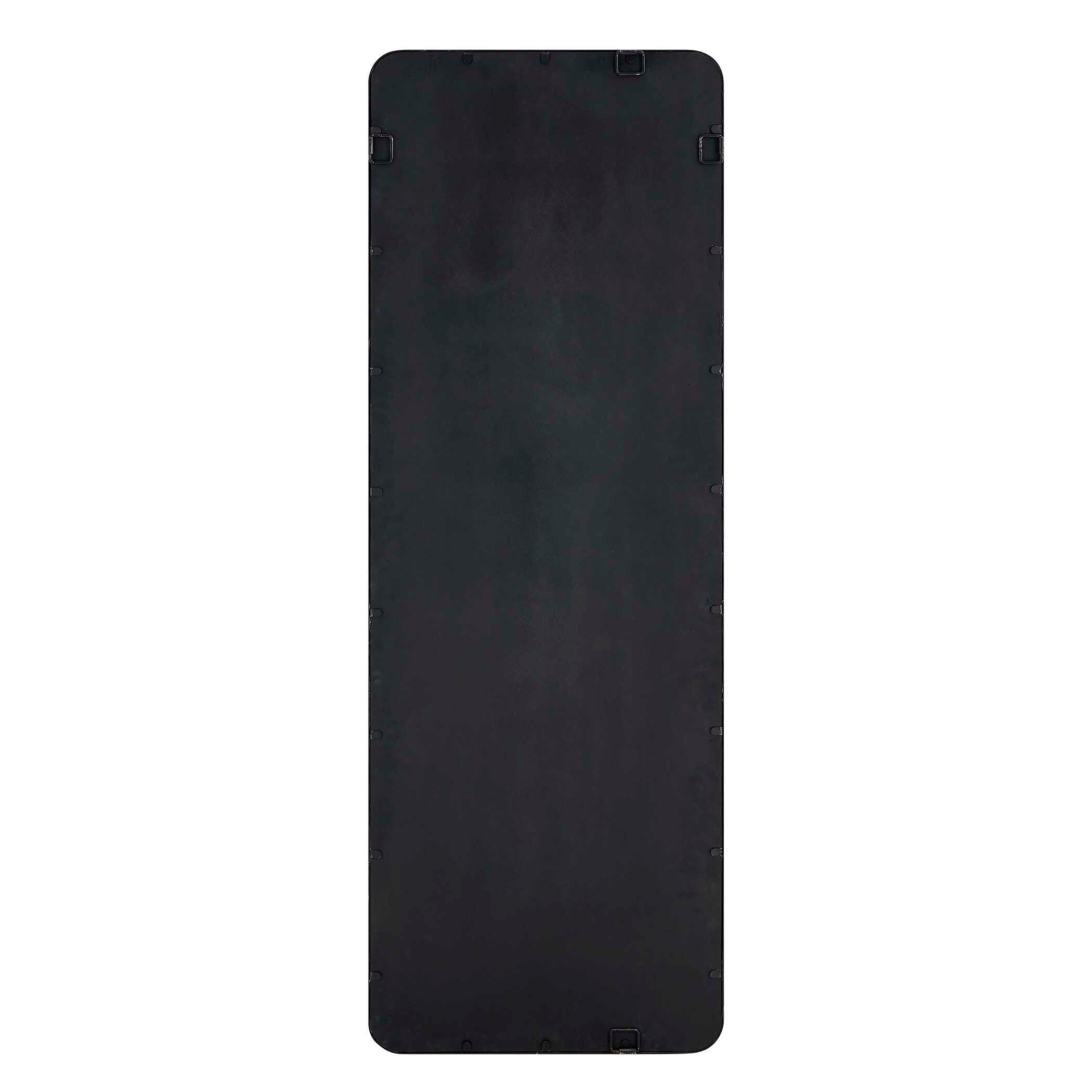 Joric Round Satin Black Wall Mirror