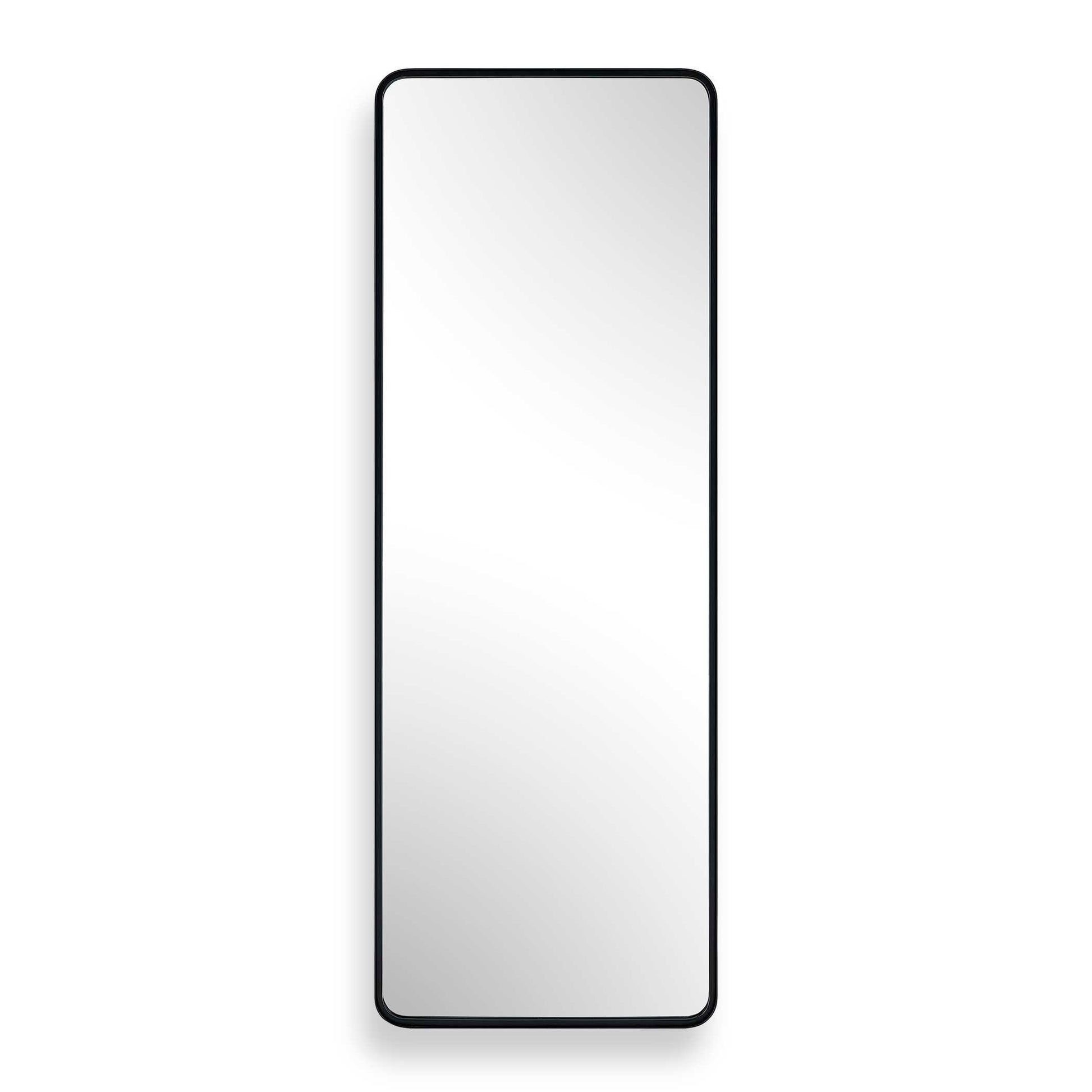 Joric Round Satin Black Wall Mirror