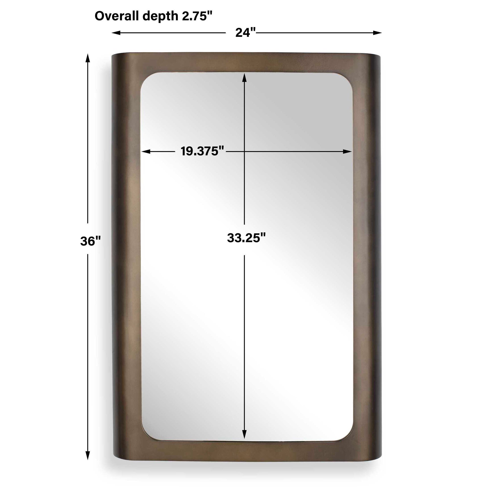 Uttermost Fischer Curved Edge Gold Bronze Mirror