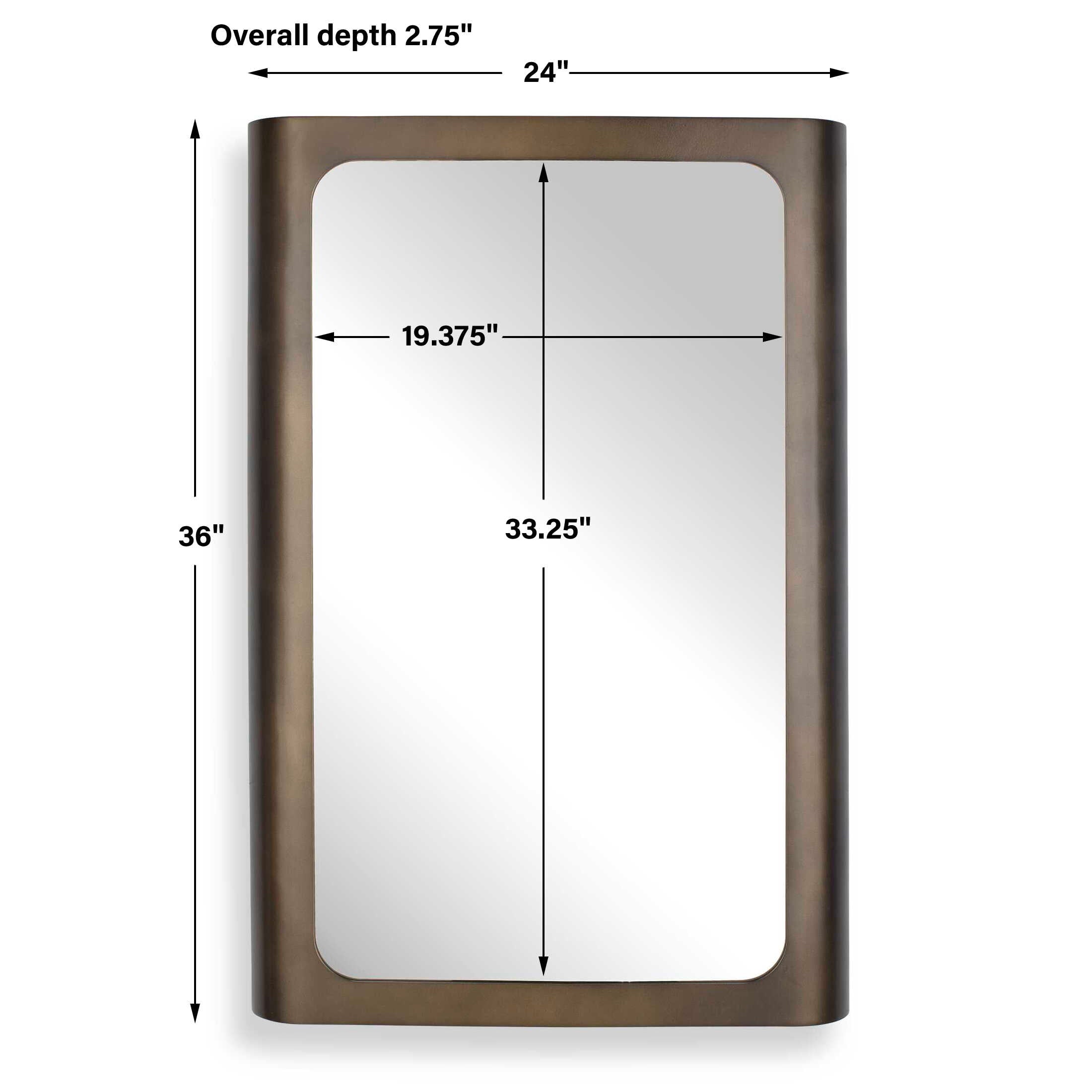 Uttermost Fischer Curved Edge Gold Bronze Mirror