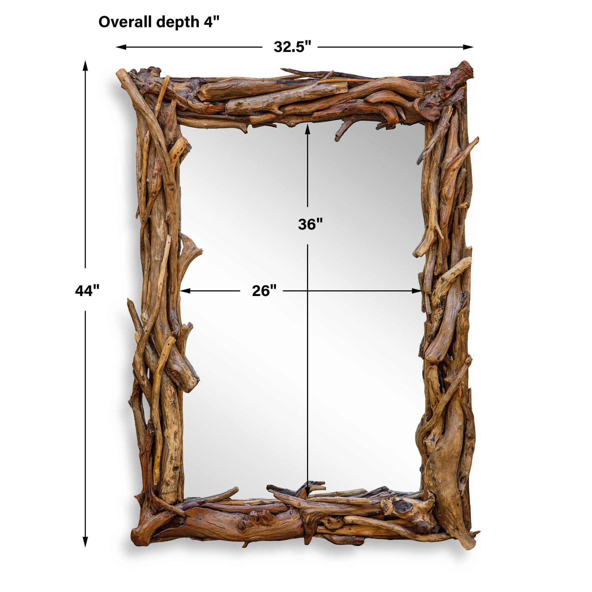 Uttermost Rooted Reflection Natural Mirror