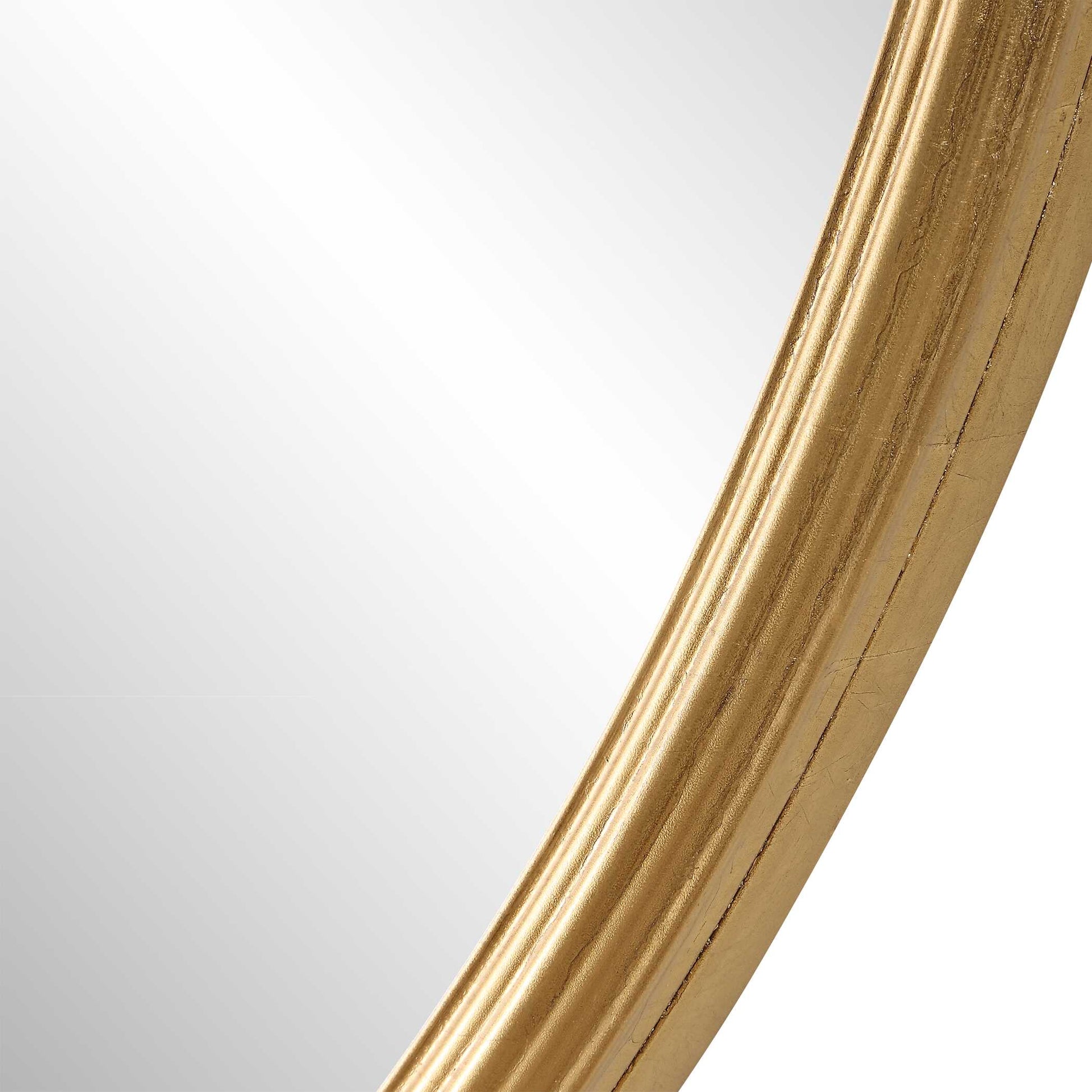 Lanvale Round Gold Iron Wall Mirror