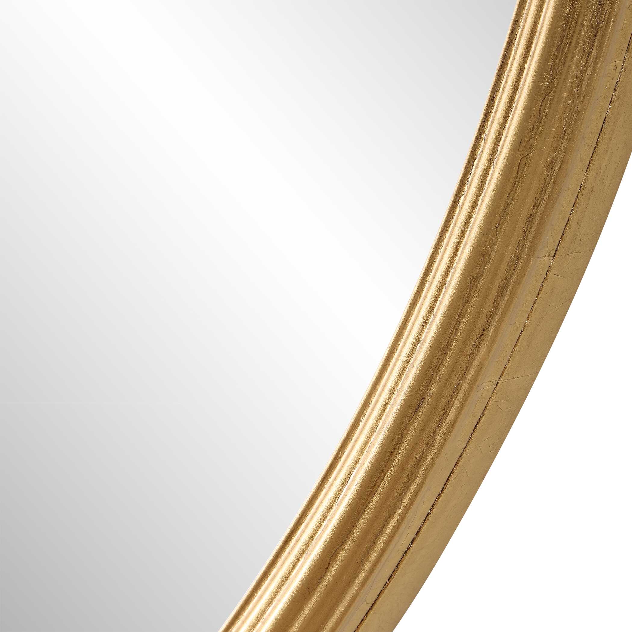 Lanvale Round Gold Iron Wall Mirror