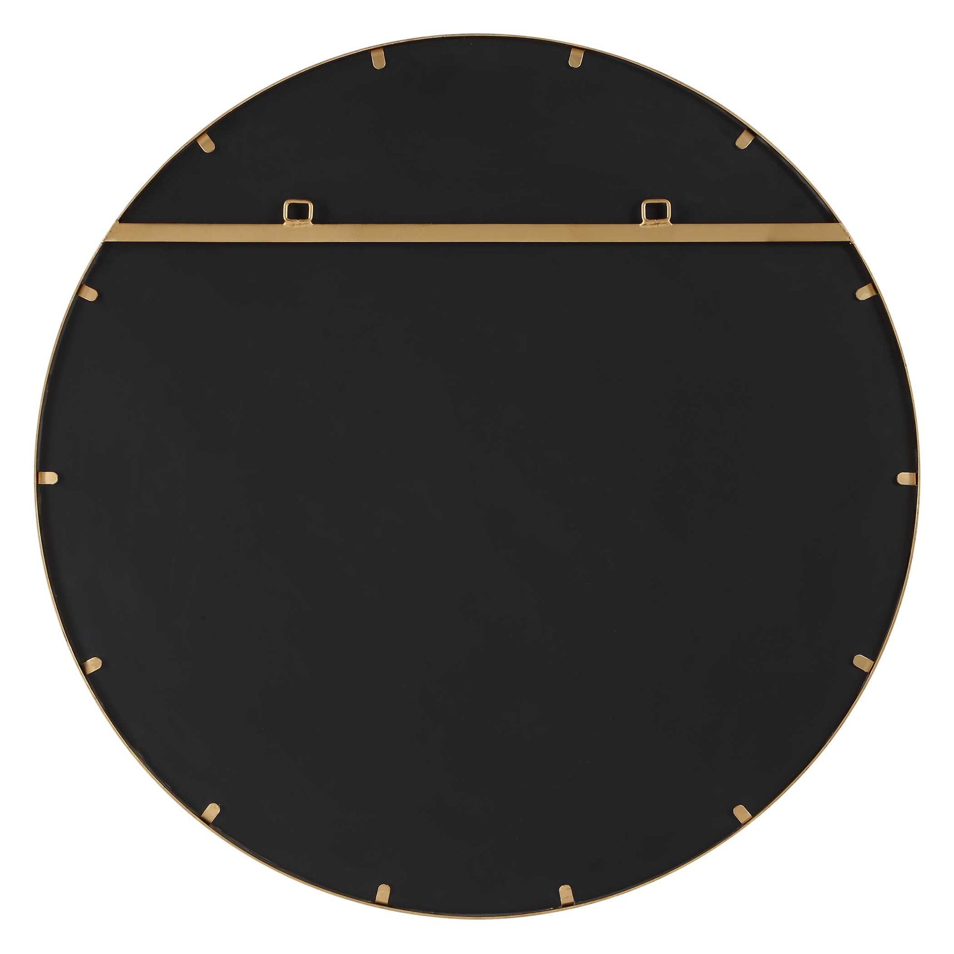 Lanvale Round Gold Iron Wall Mirror