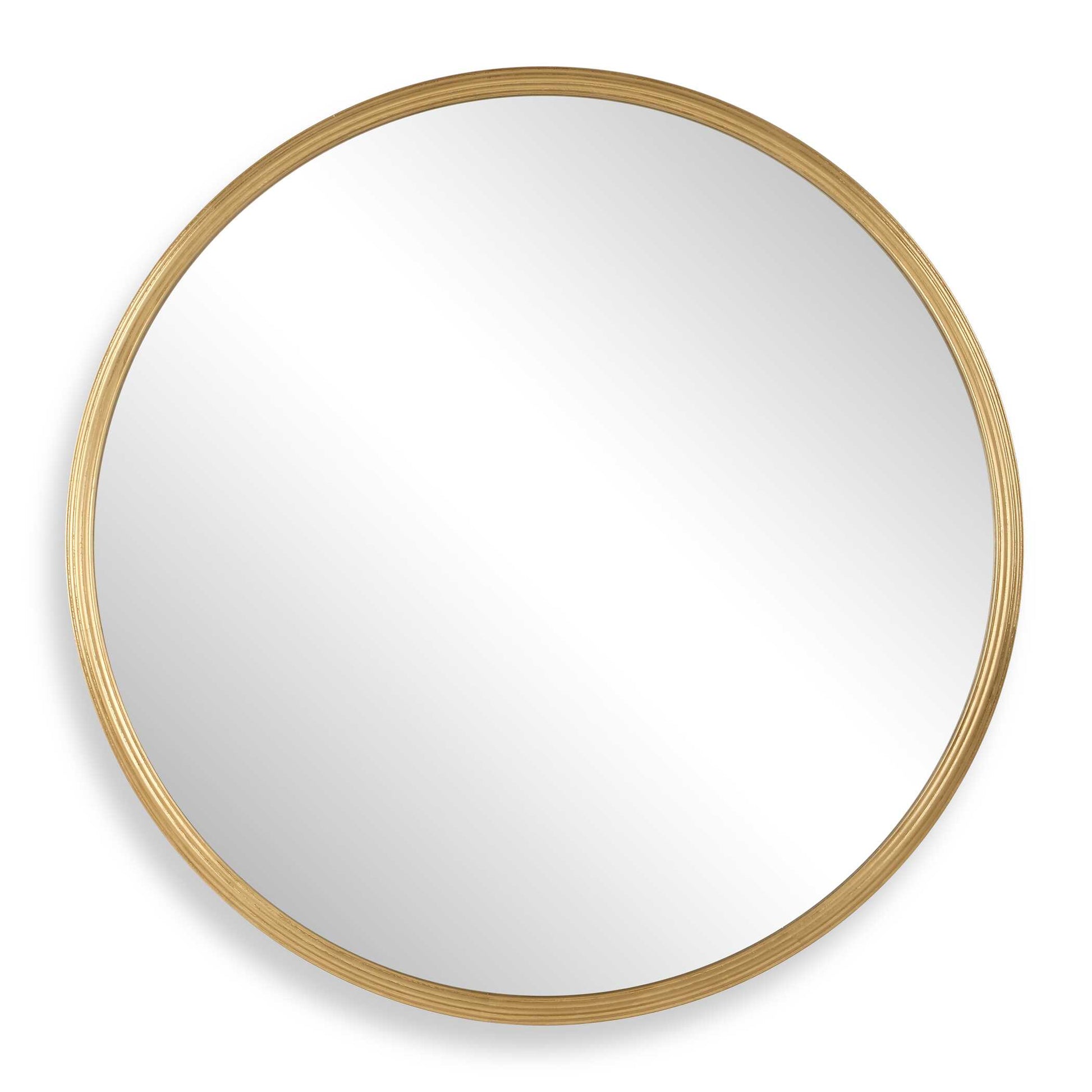 Lanvale Round Gold Iron Wall Mirror
