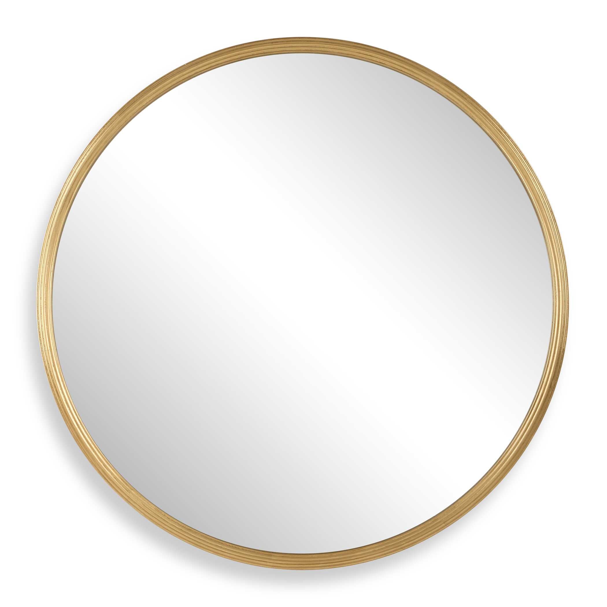 Lanvale Round Gold Iron Wall Mirror