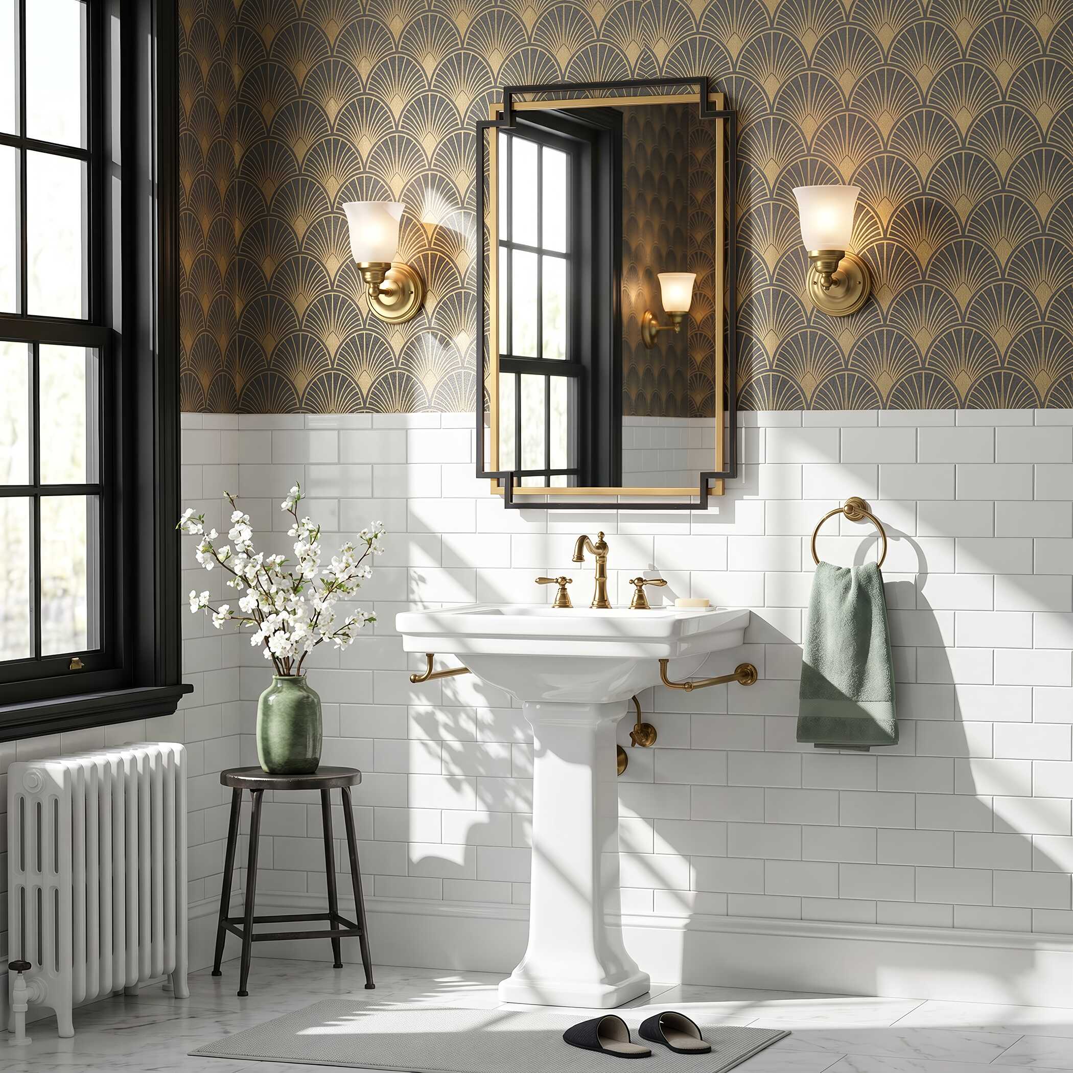 Merrowyn Bronze Iron Wall Mirror