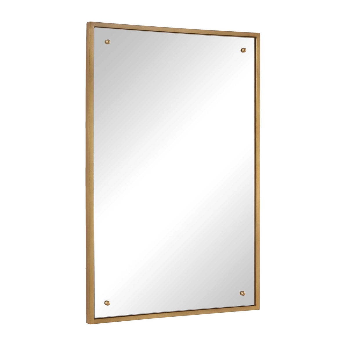 Oakhaven Rectangular Gold Wood Wall Mirror