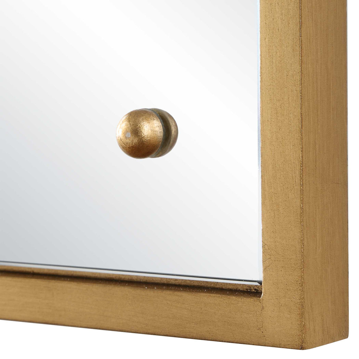 Oakhaven Rectangular Gold Wood Wall Mirror
