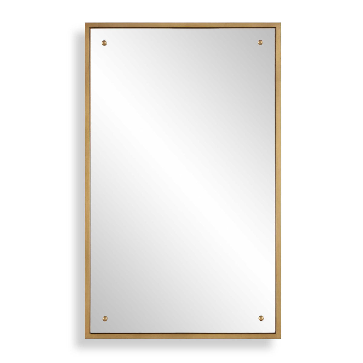 Oakhaven Rectangular Gold Wood Wall Mirror