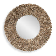 Uttermost Rossetti Round Interwoven Wood Mirror