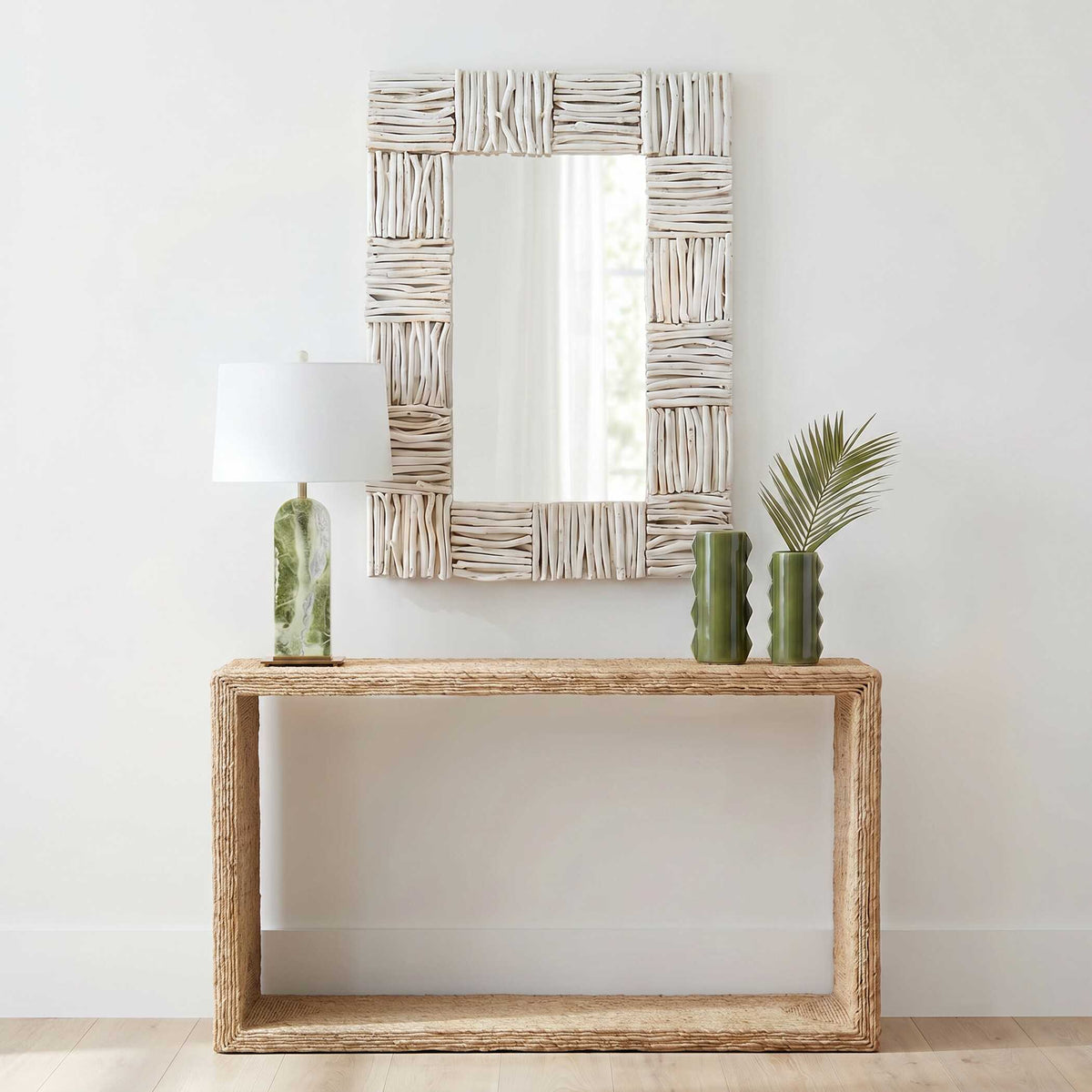 Uttermost Lathey Teak Mirror