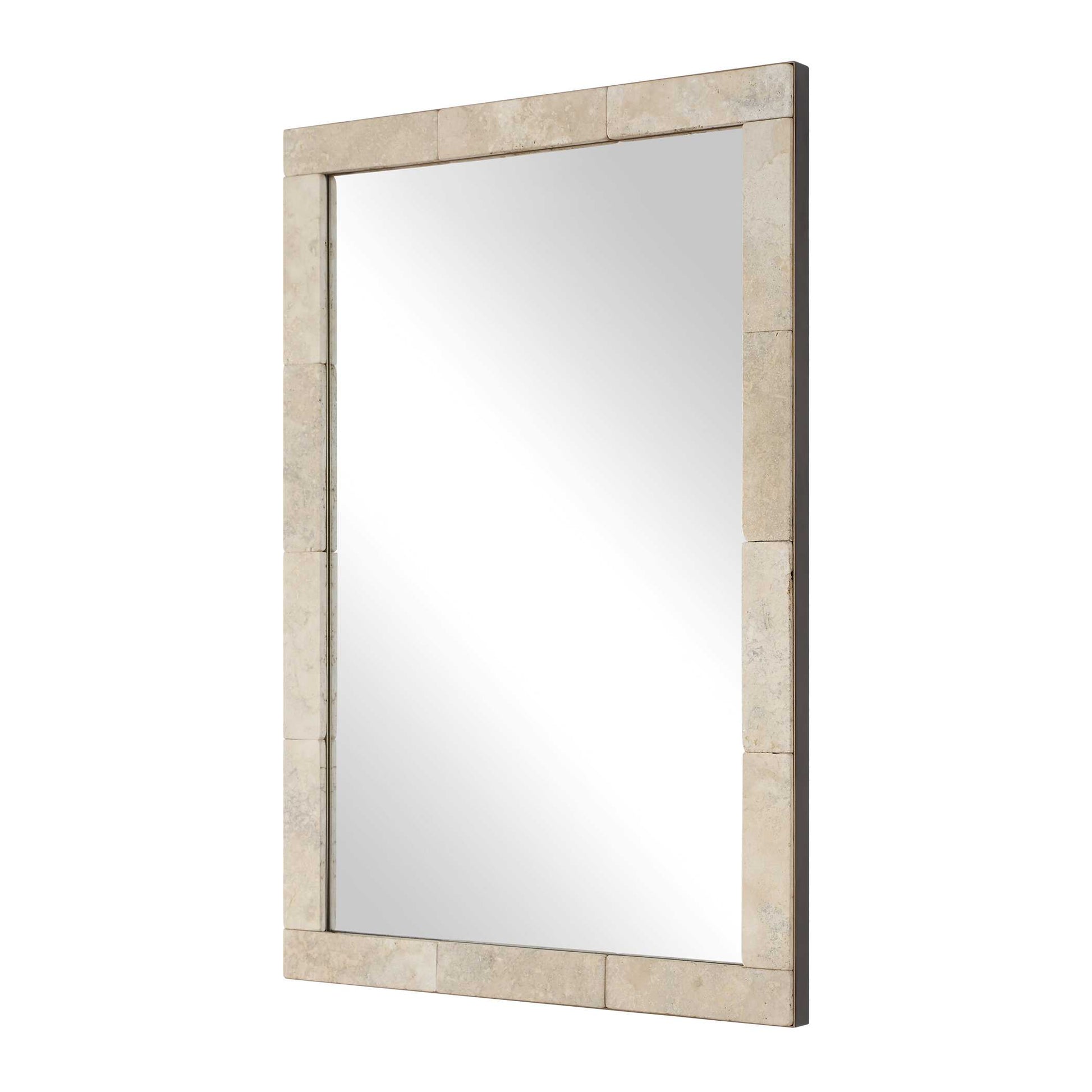 Uttermost Pave Rectangular Travertine Mirror
