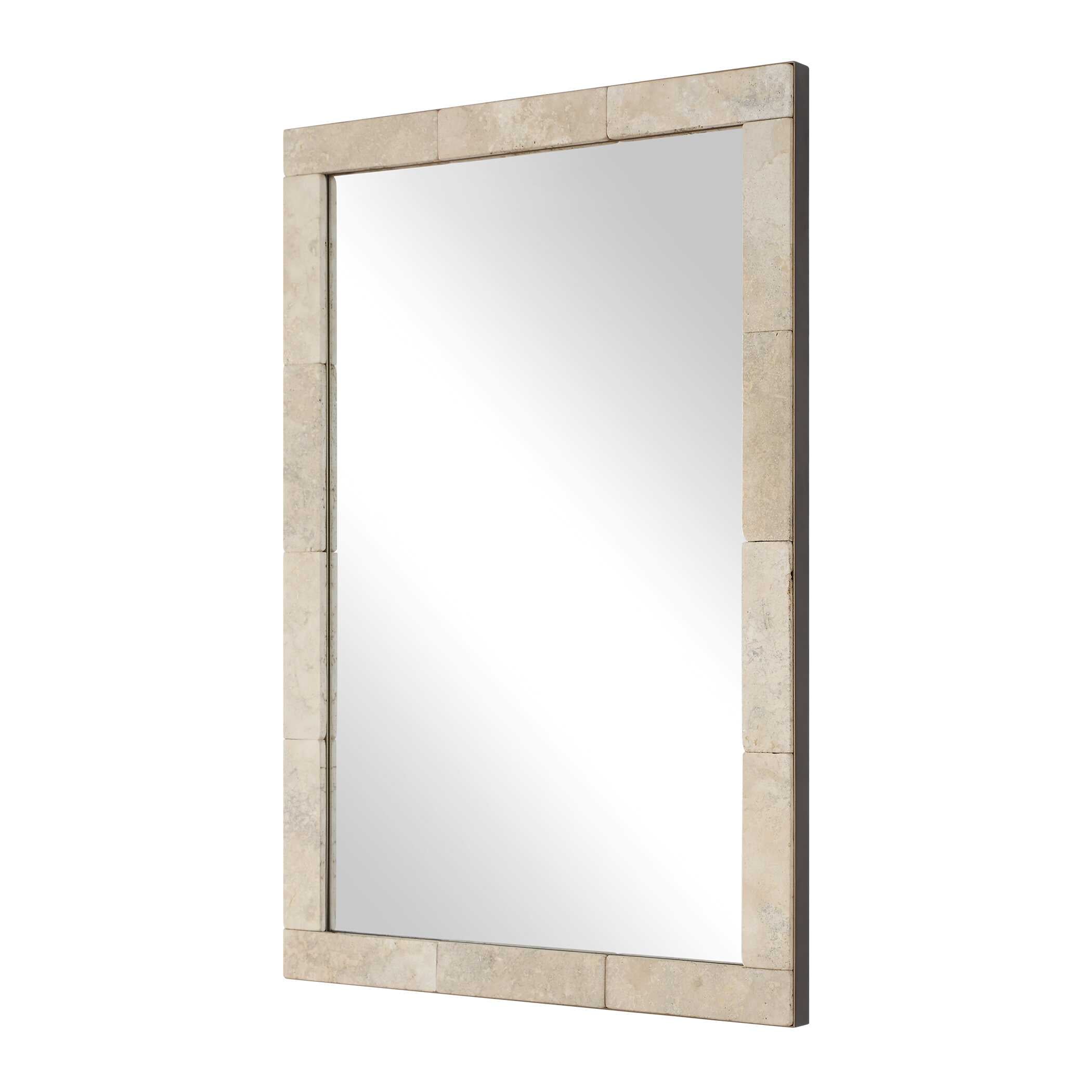 Uttermost Pave Rectangular Travertine Mirror