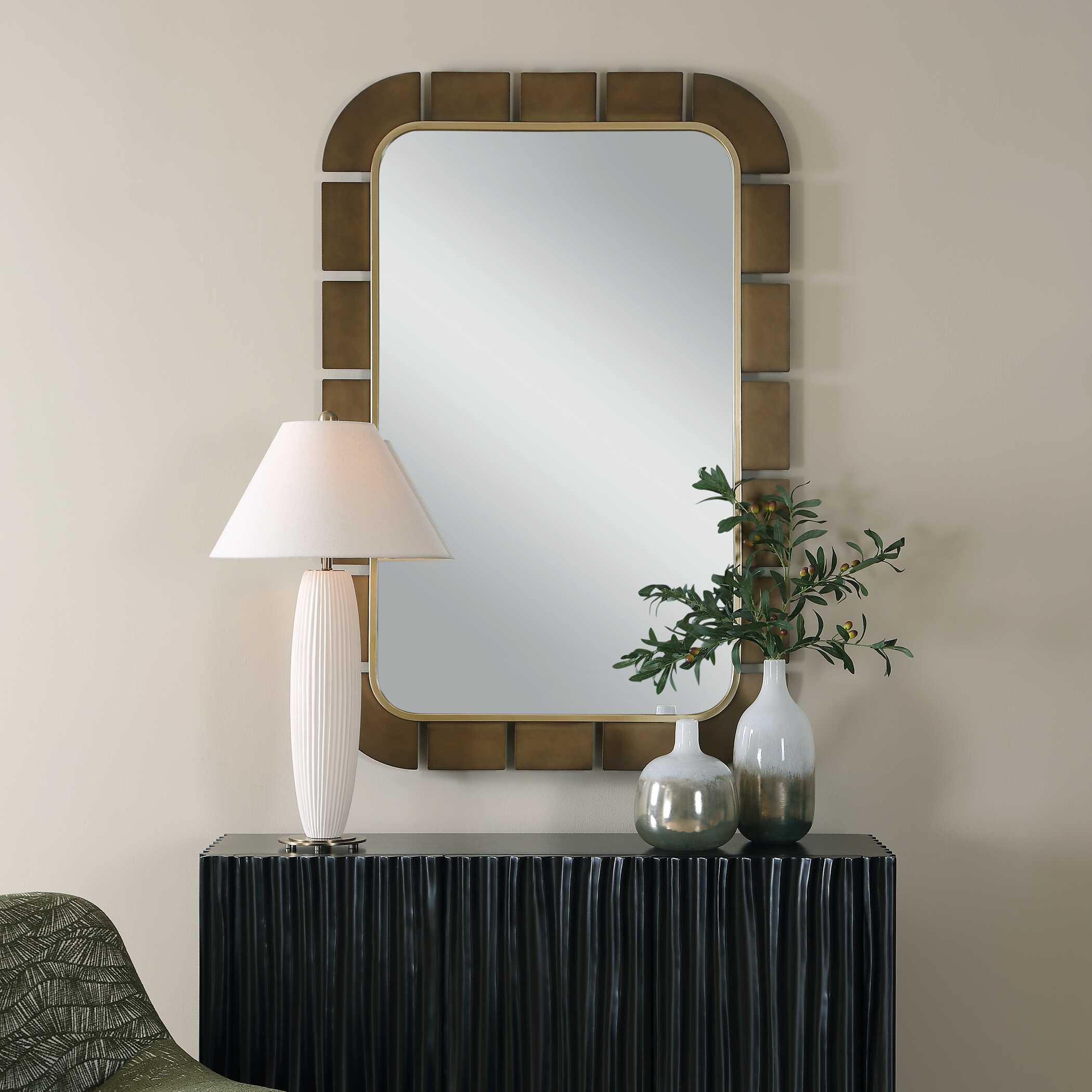 Uttermost Segment Dark Bronze Mirror