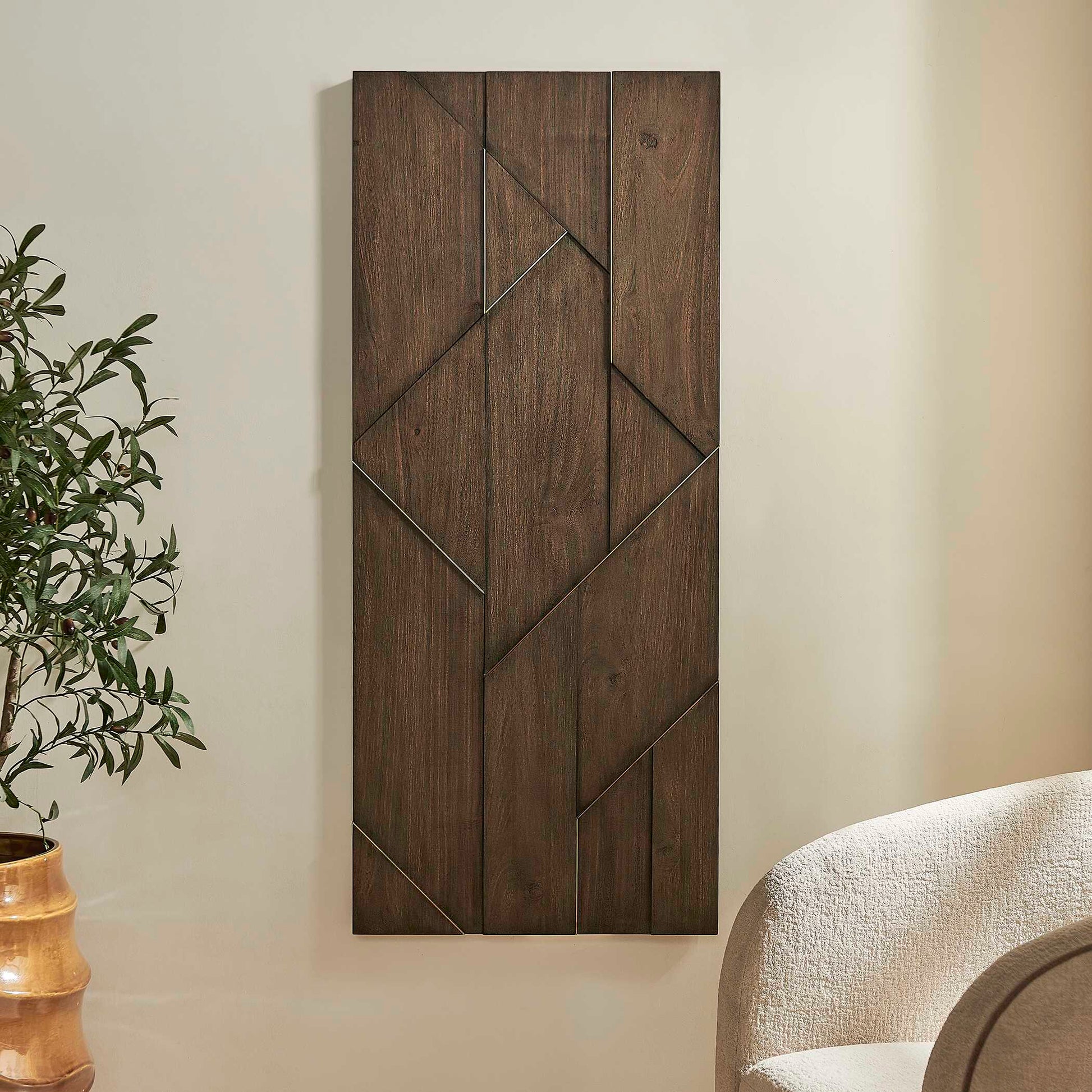Uttermost Hanoi Geometric Wood Wall Panel