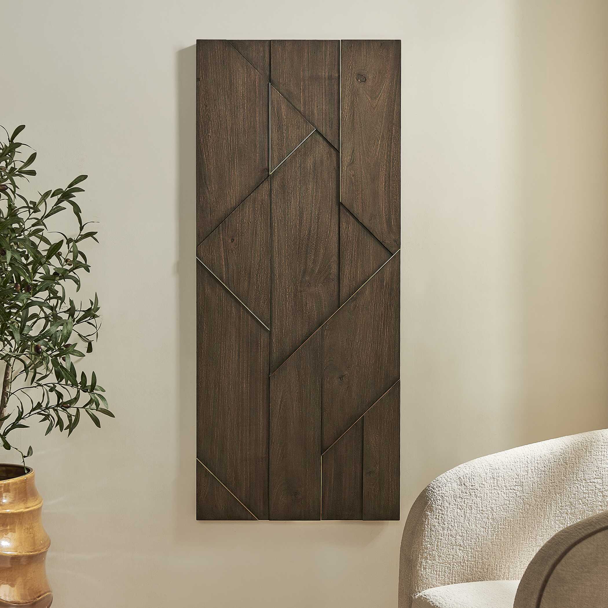 Uttermost Hanoi Geometric Wood Wall Panel