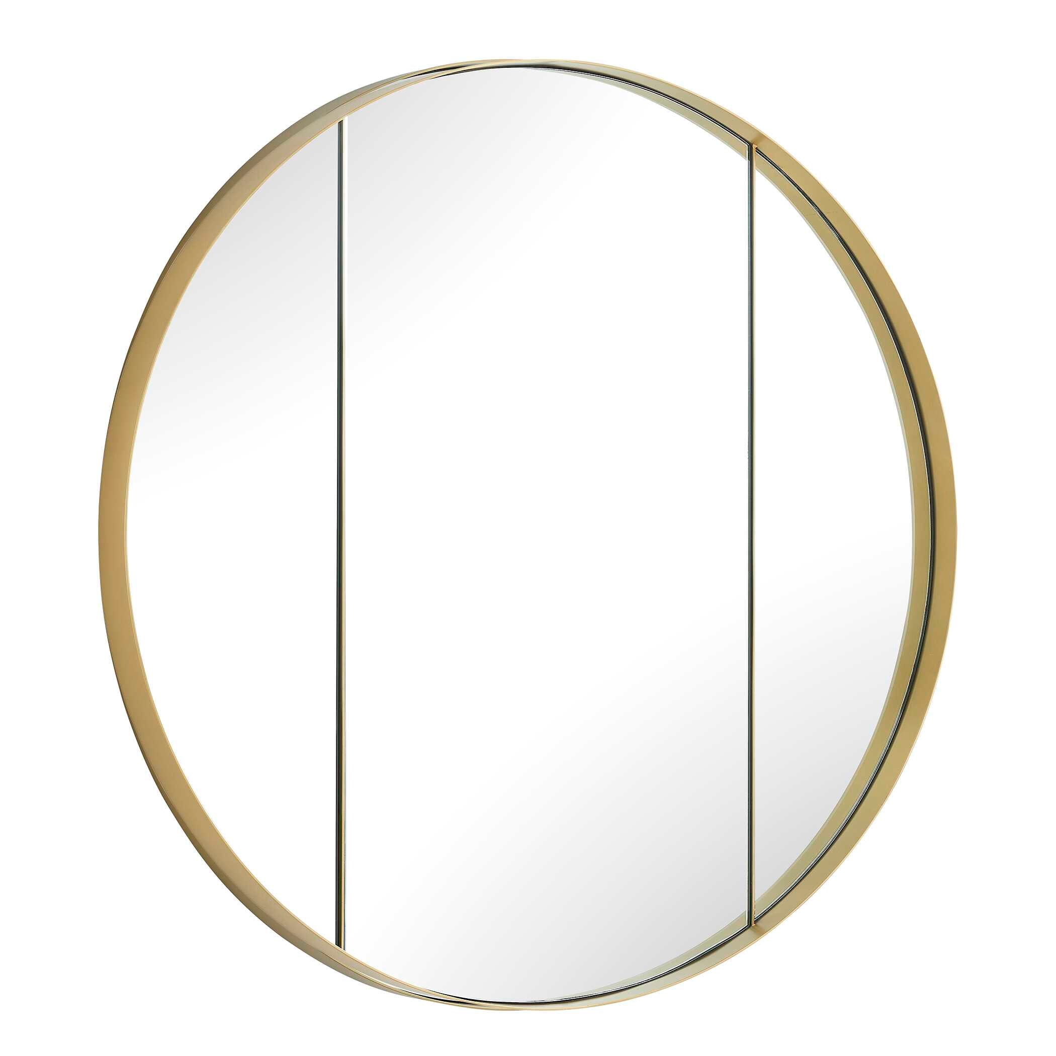 Uttermost Amram Antique Brass Round Mirror